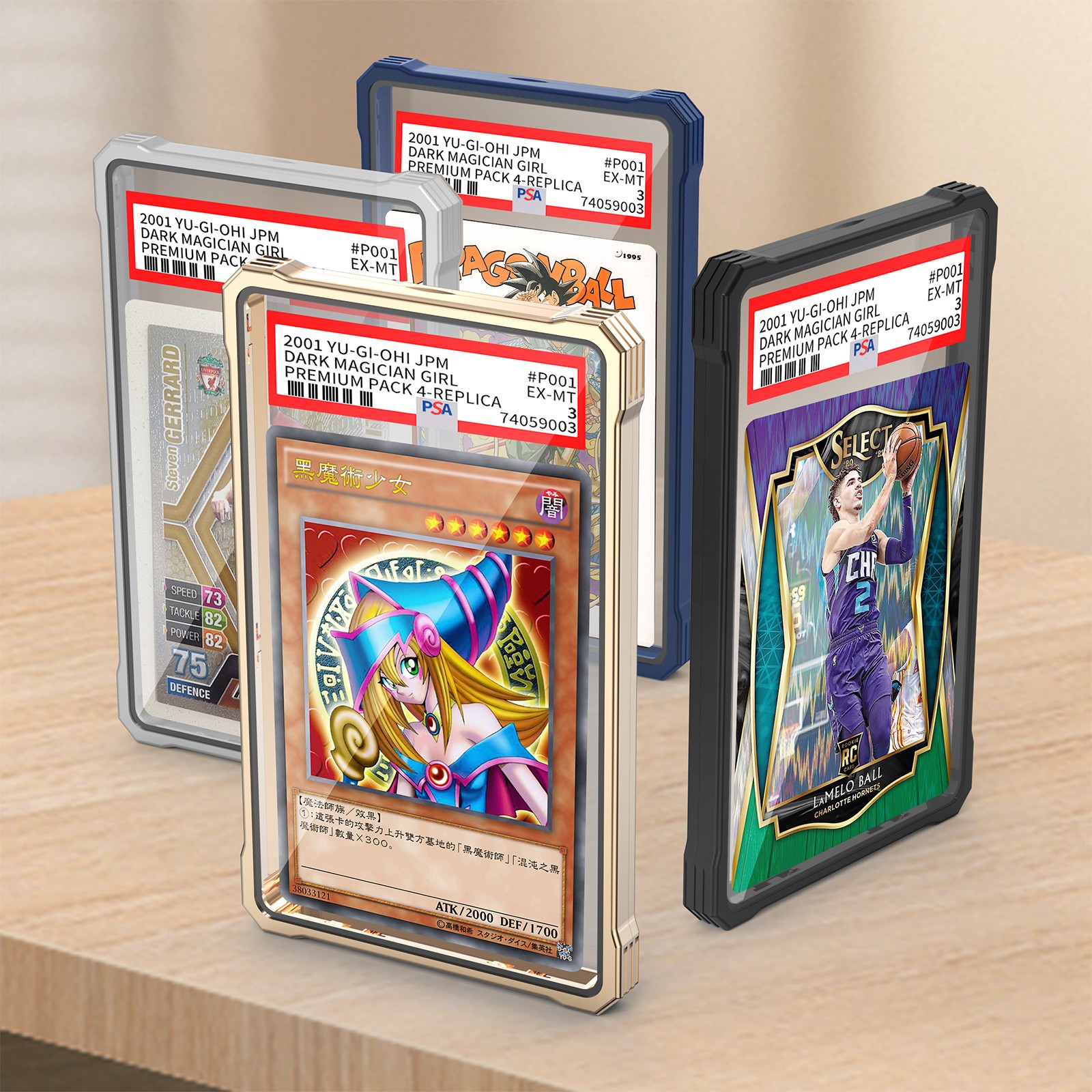 For PSA/CGC/BGS 130PT Shockproof Slidable Metal Graded Card Holder+Glass Cover
