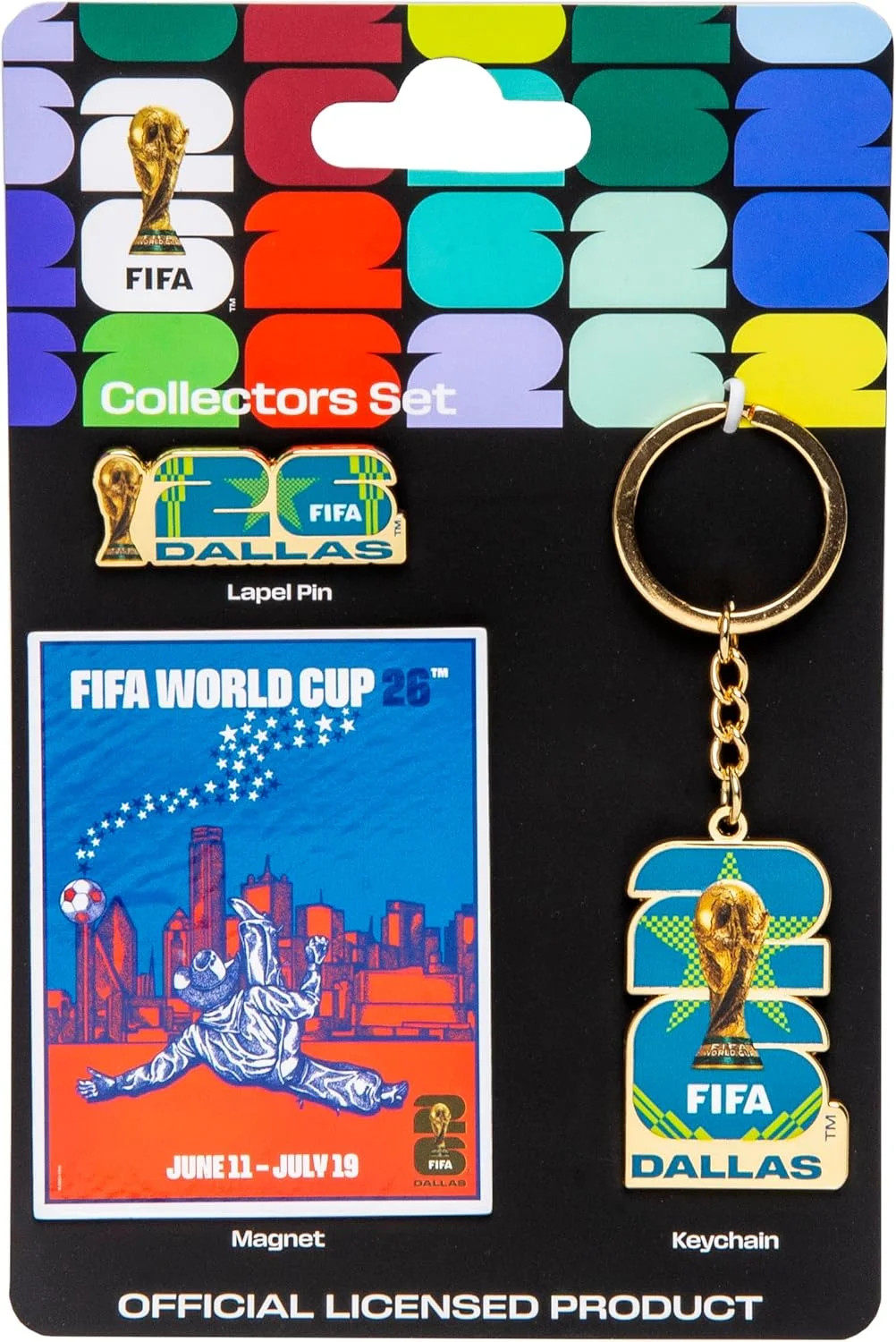 FIFA World Cup Host City CollectorS Set – Includes Lapel Pin, Keychain & Magnet