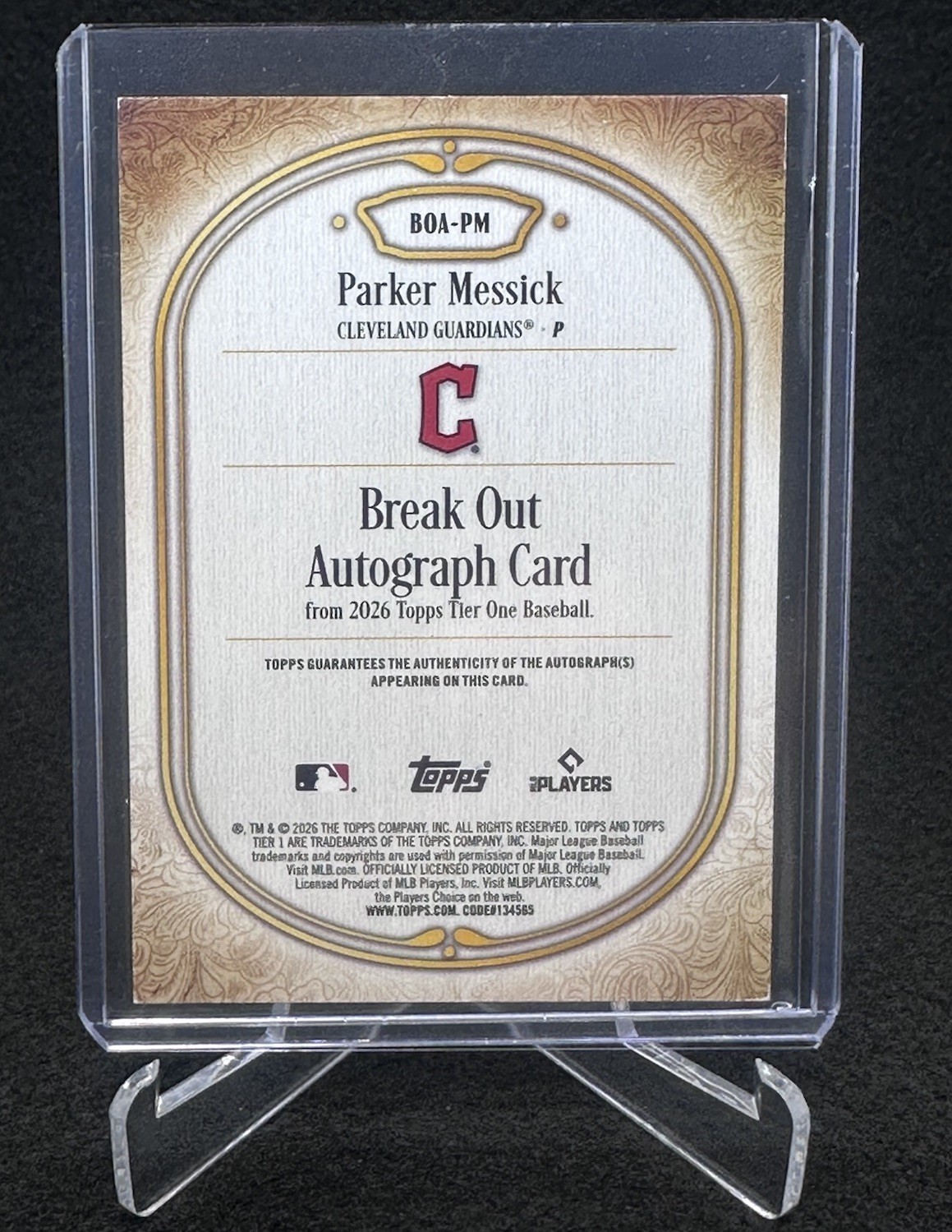 PARKER MESSICK 2026 TOPPS TIER ONE BREAK OUT AUTO #BOA-PM /49 (ON CARD AUTO)