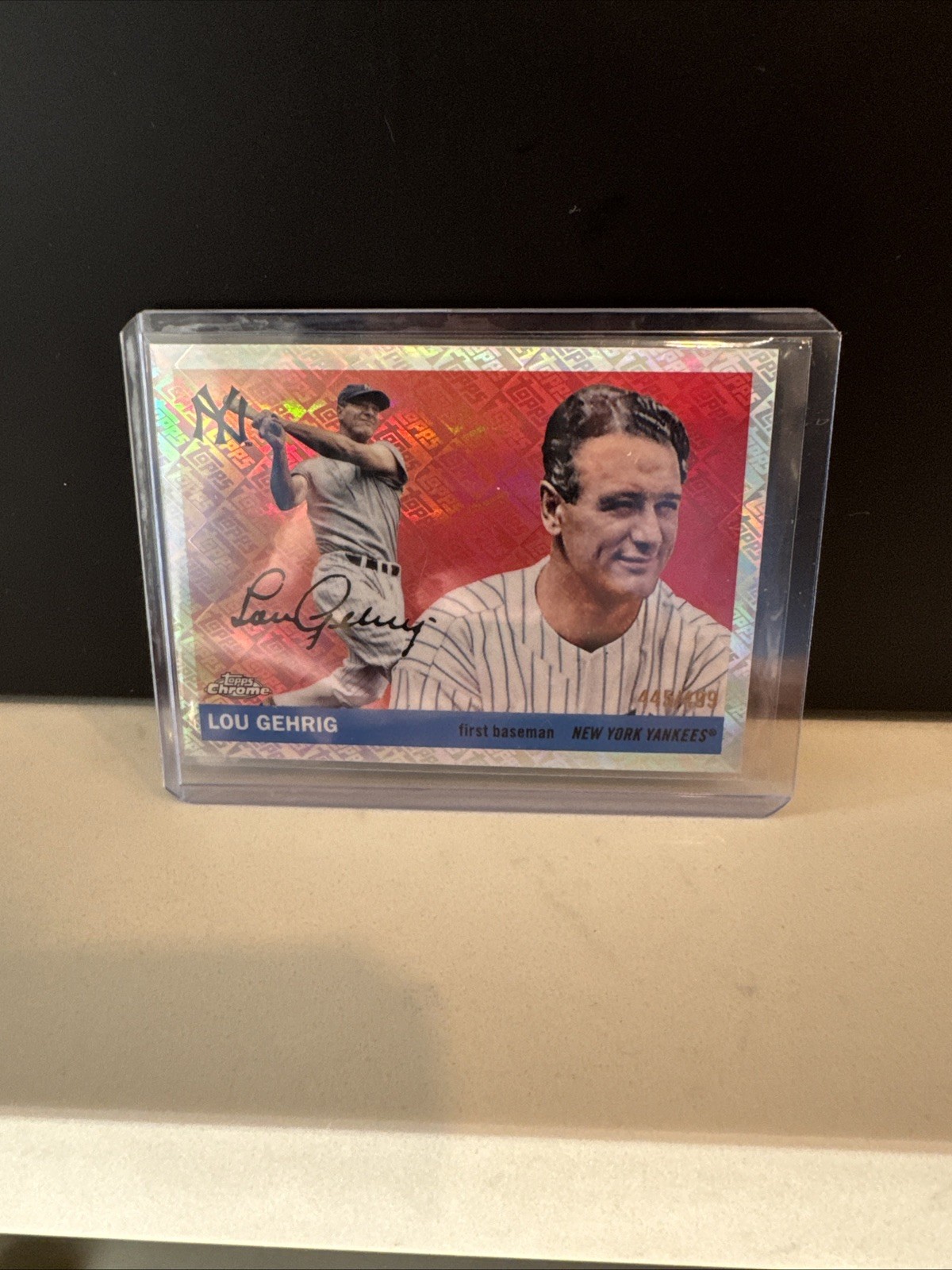 LOU GEHRIG Logofractor /499 New York Yankees – 2025 Topps Chrome Platinum