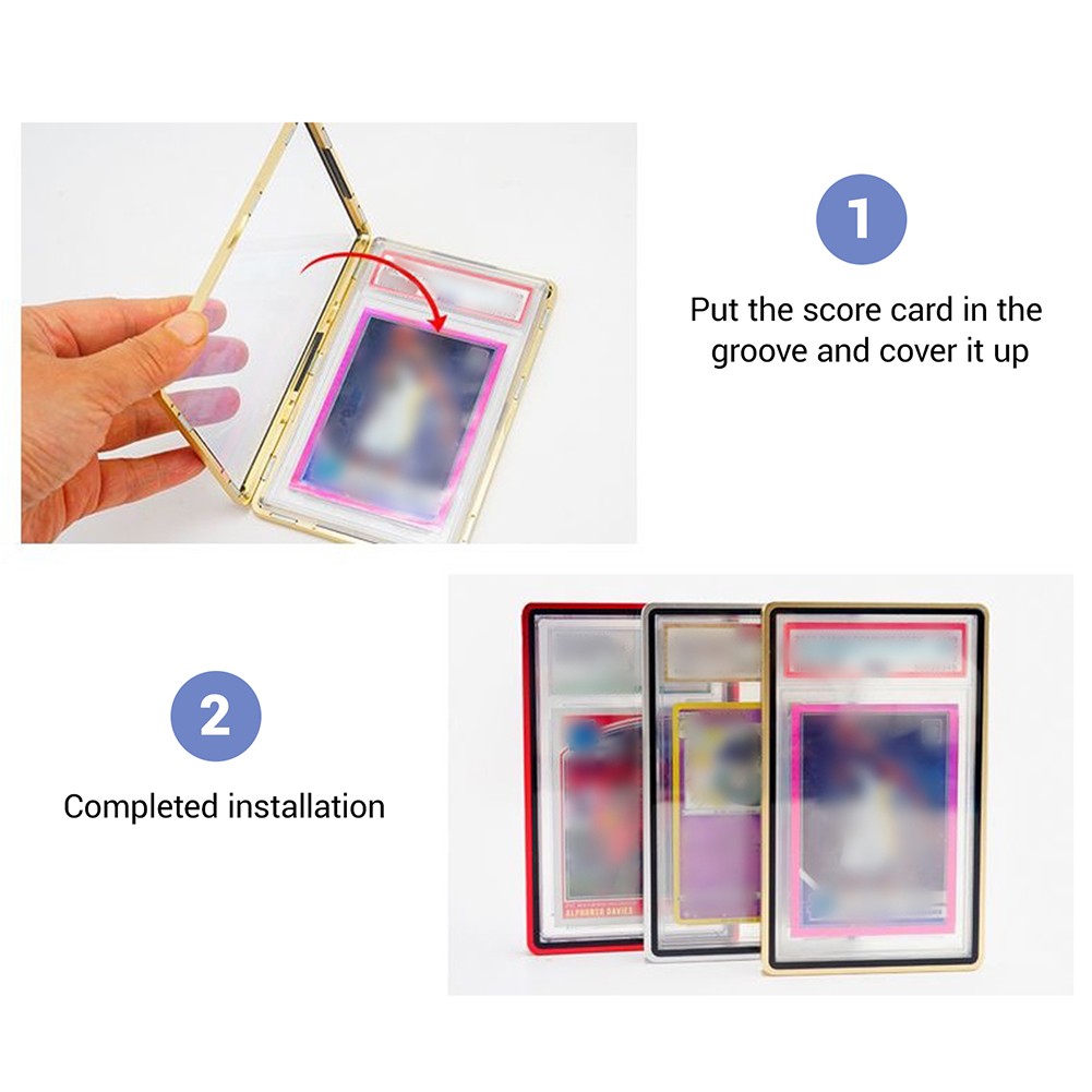 5pcs/set Magnetic Metal Slab Bumper Case UV-Resistant For 35pt PSA Graded Cards