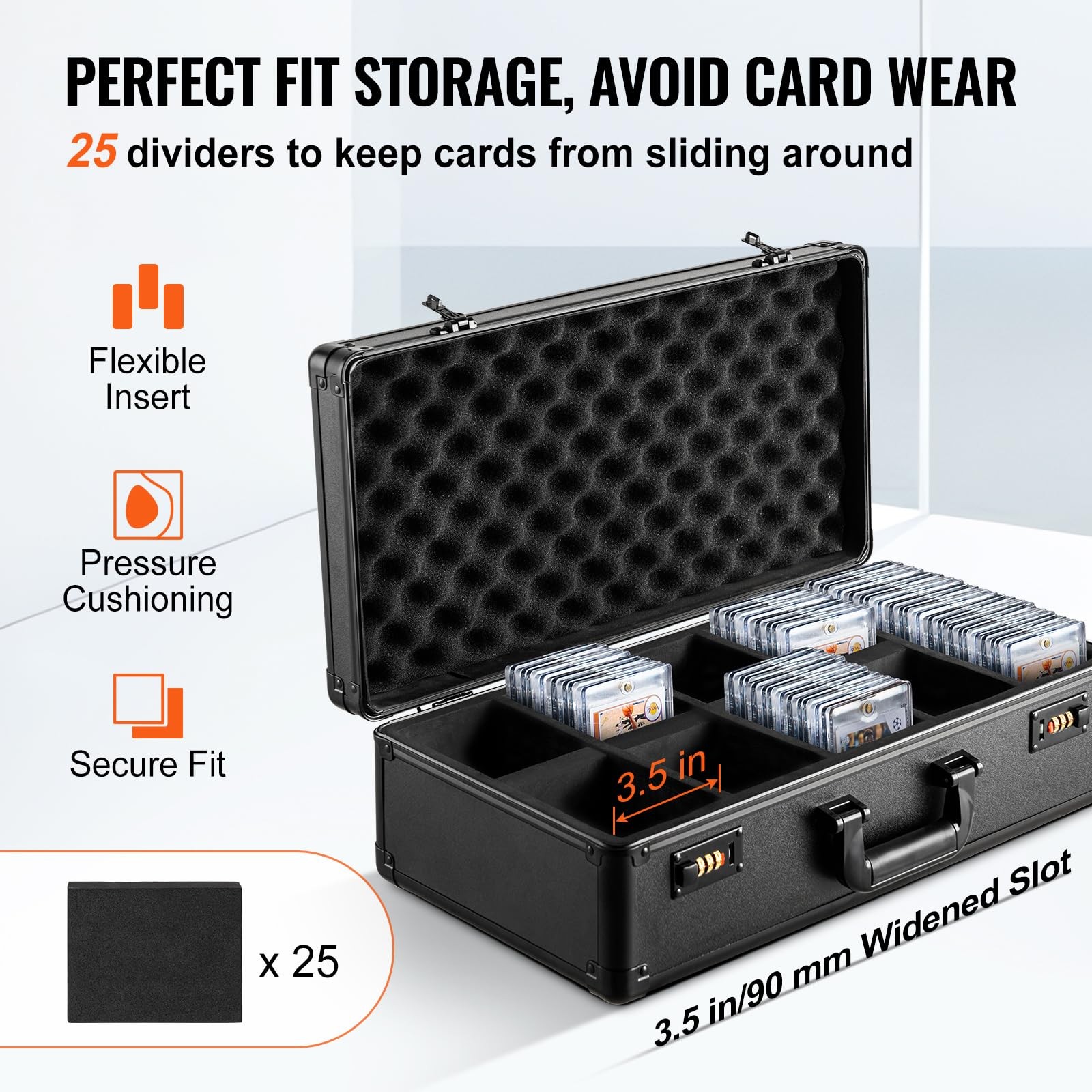 High Capacity Graded Card Storage Case for PSA BGS SGC with Lockable Security