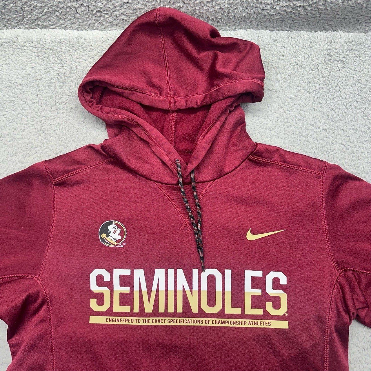 Nike 32868X-FS1 FSU Florida State Seminoles Mens Small Maroon Hoodie Sweatshirt