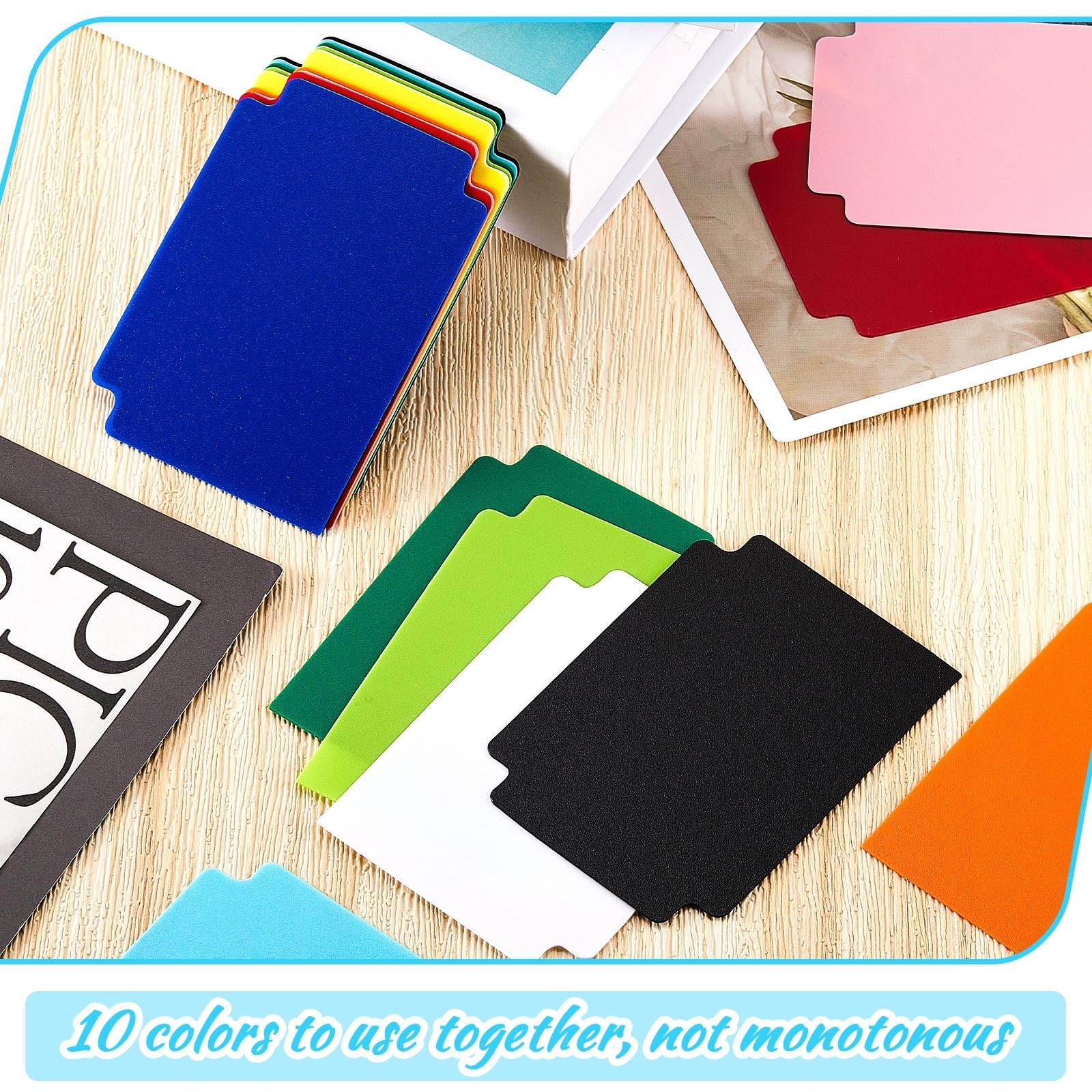 50 Pcs Trading Card Dividers Plastic Card Dividers, Frosted Separator with Ta…