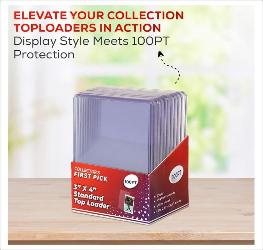100Pt Top Loader Pack – 10 Pieces per Pack – Trading Card Storage Protection – f
