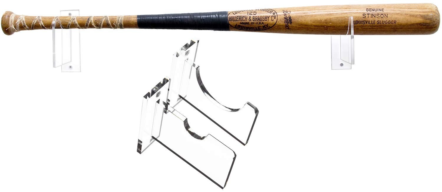 Acrylic Wall Mounts and Display Stands for Regular Baseball Bat