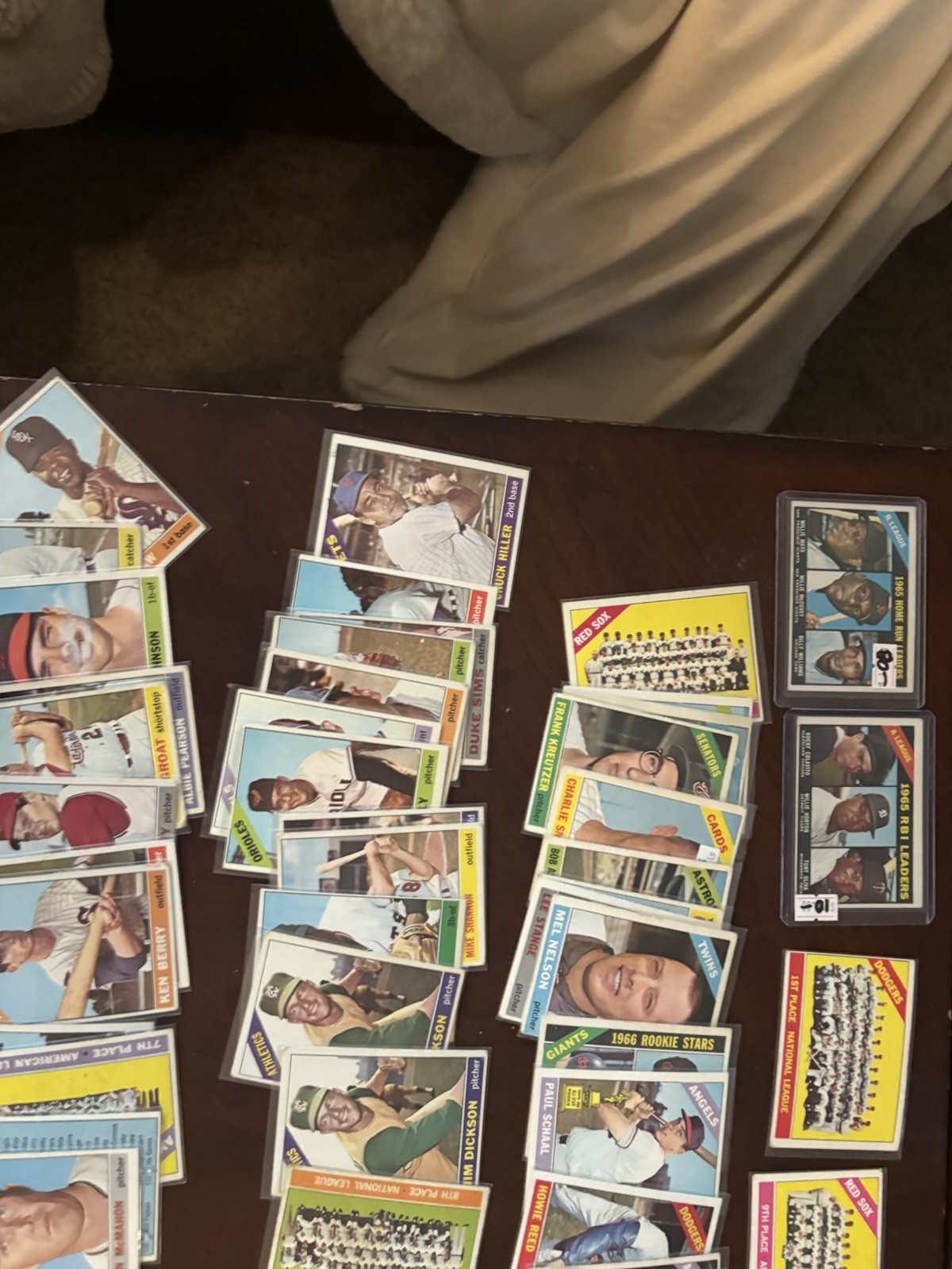 1966 Topps baseball 78 cards Willie Mays team cards mid to high card # to 520
