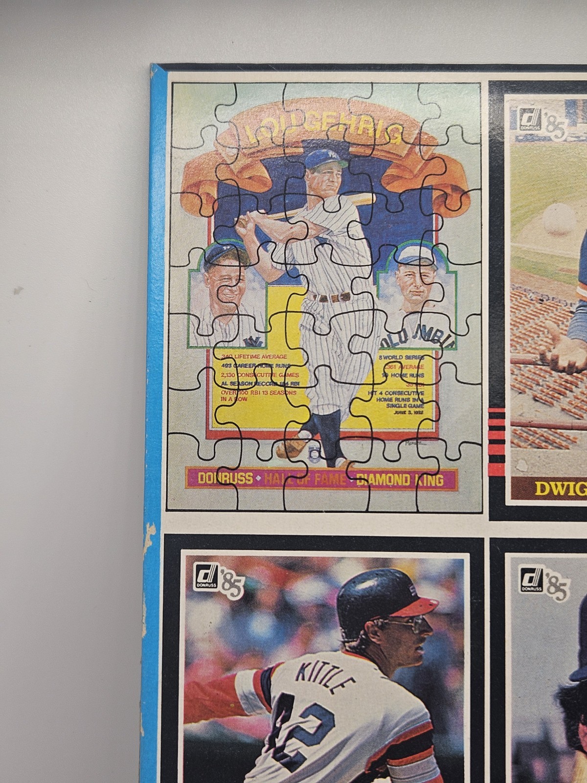 1985 Donruss Box Bottom Uncut Dwight Gooden #PC1 Rookie RC Sandberg Gehrig -SL