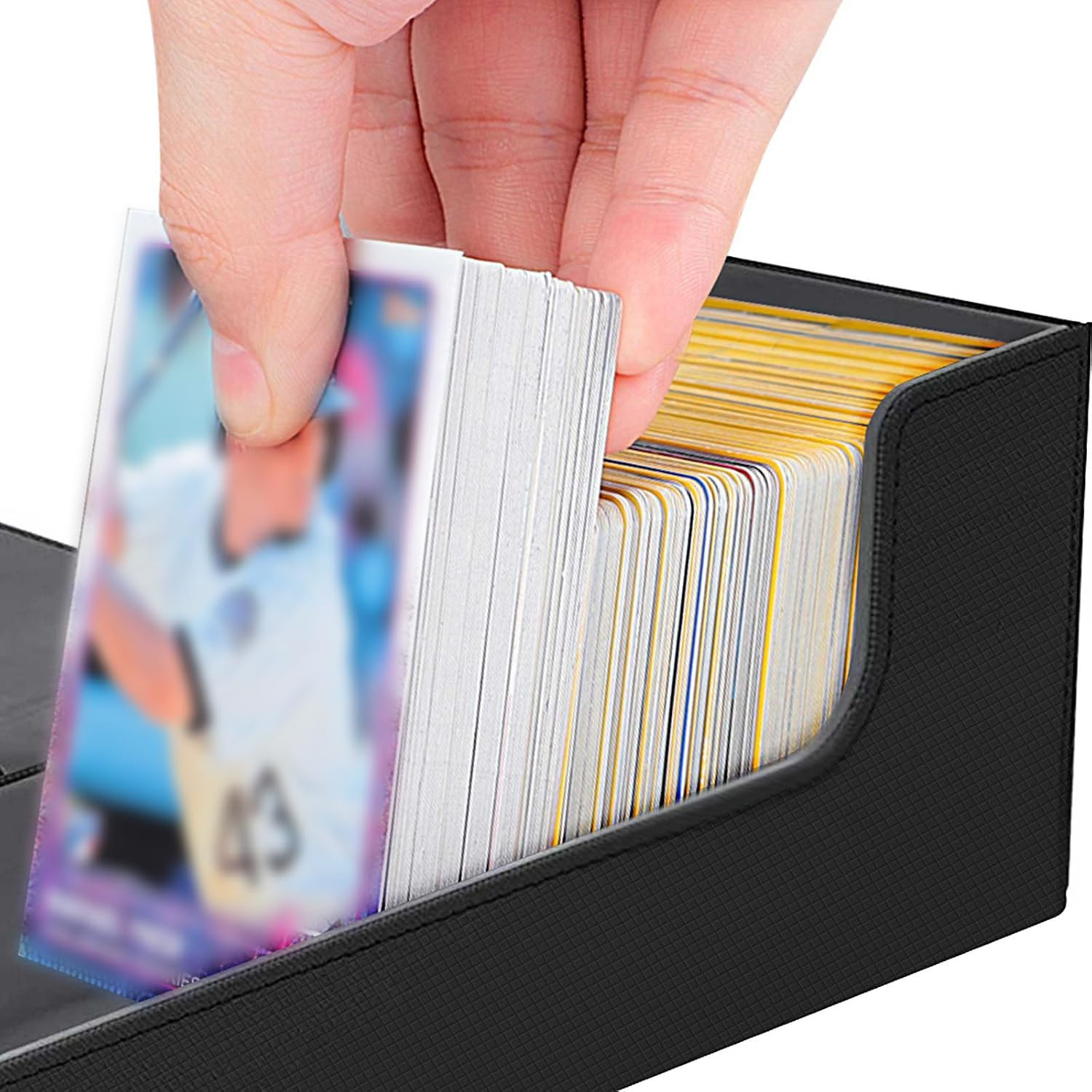 Card Deck Boxes with 4 Pack Acylic Card Cases, Magnetic Closure Trading Card Dec