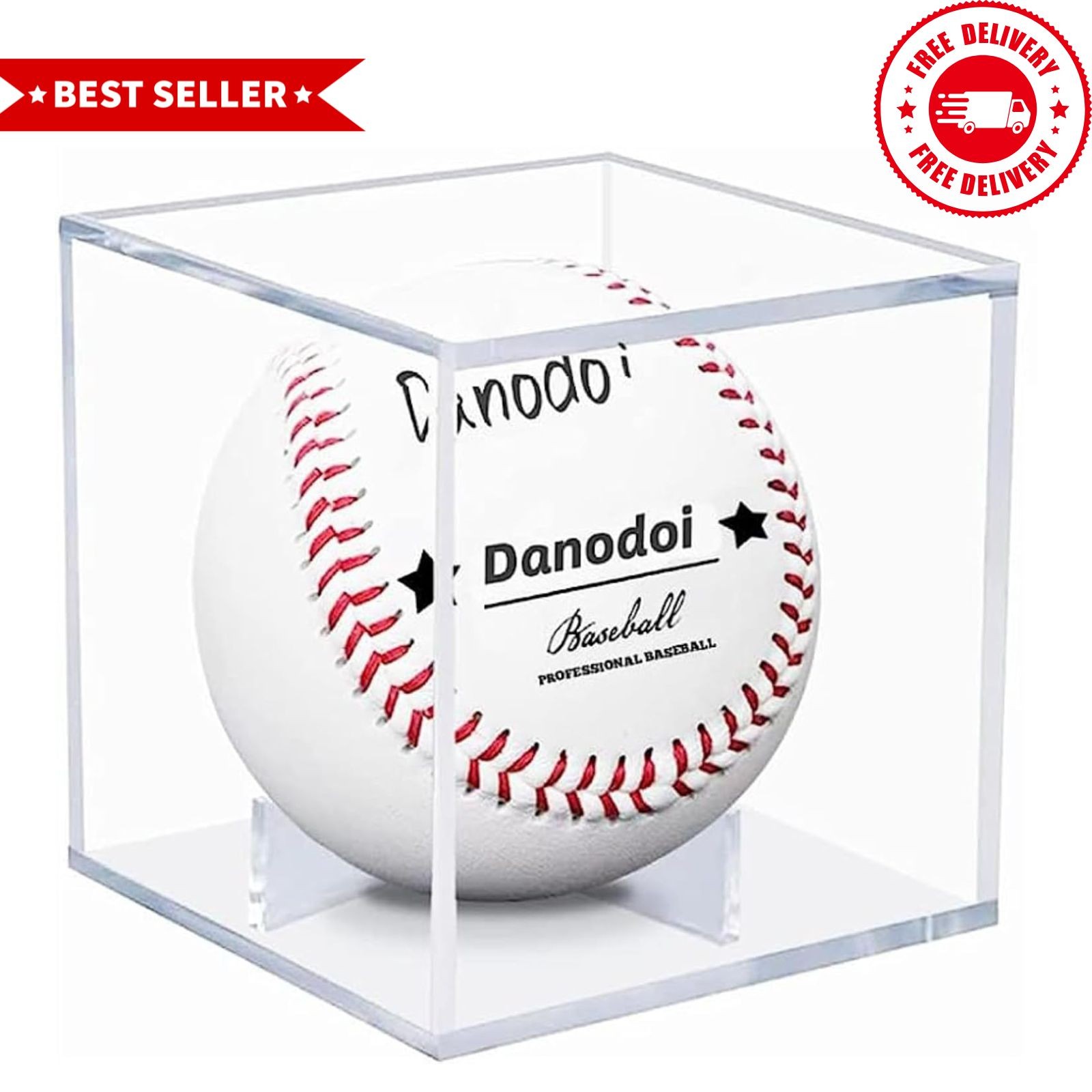 Acrylic Baseball Display Case UV Protected Clear Cube Holder for Official Ball