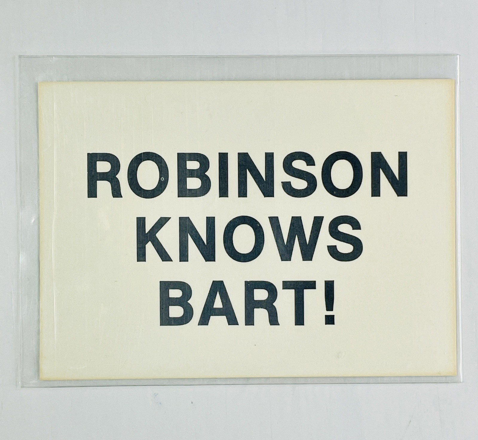 1990 Bart Knows Gray (vintage, rare, oddball) #NNO David Robinson / Bart Simpson