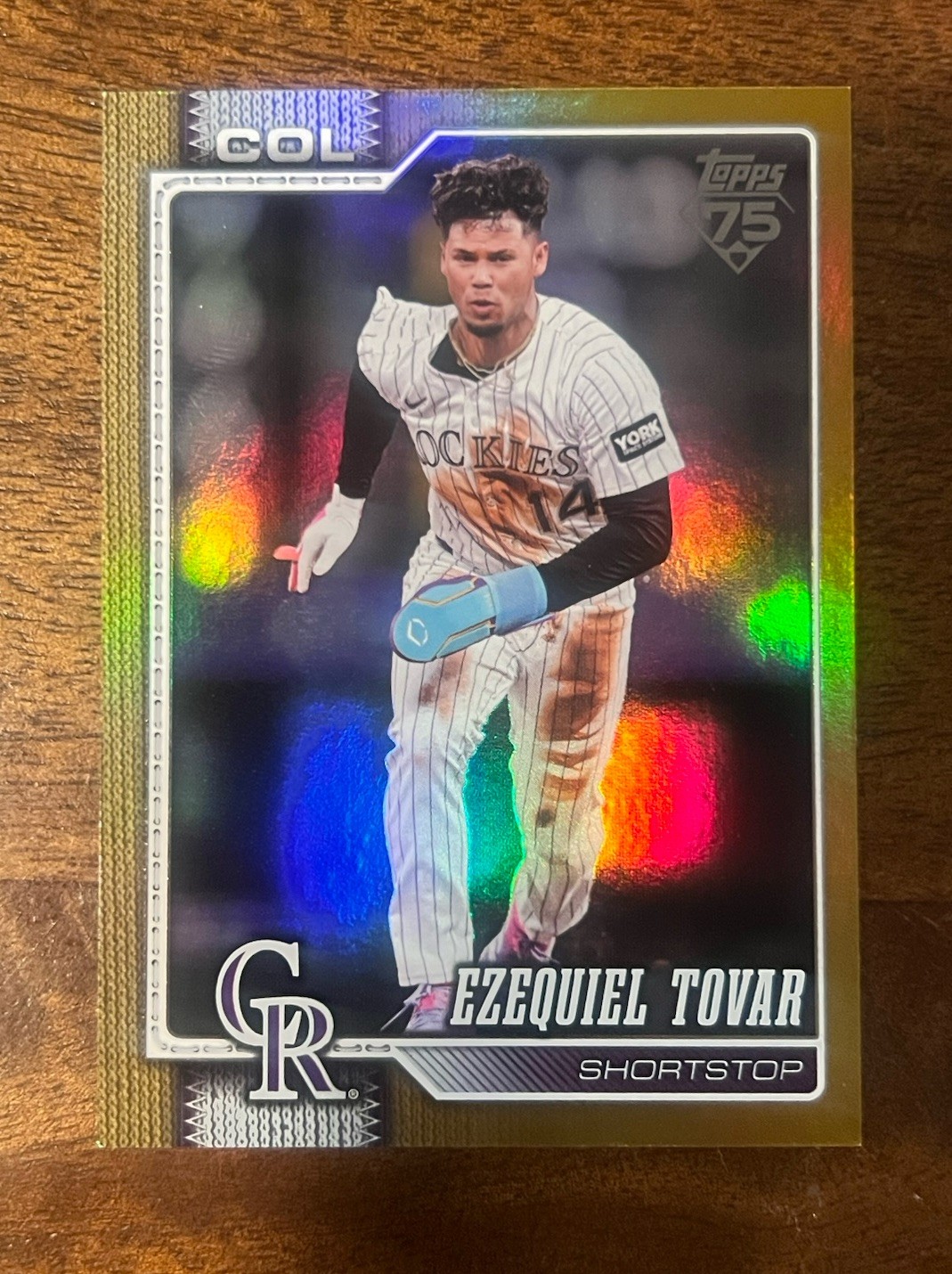 2026 Topps Series 1 Gold Rainbow Foil /50 #136 Ezequiel Tovar Colorado Rockies