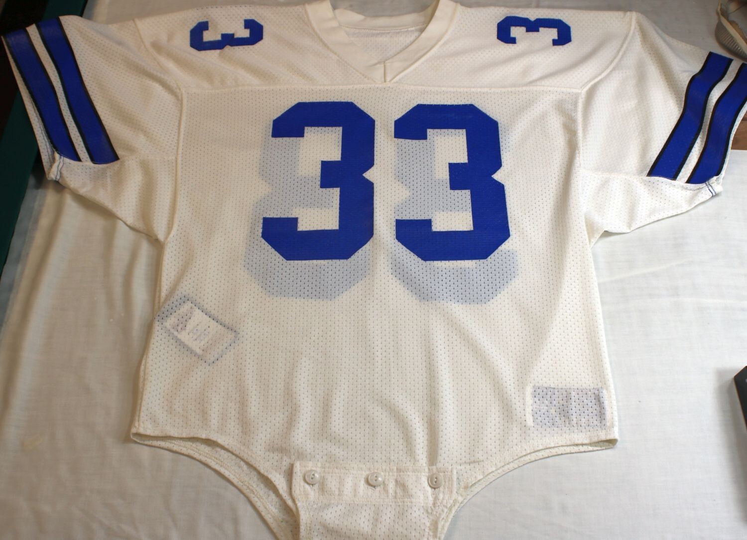Tony Dorsett Televised Game Worn Jersey 8/17/85 w/Crotch Flap Grey Flannel COA