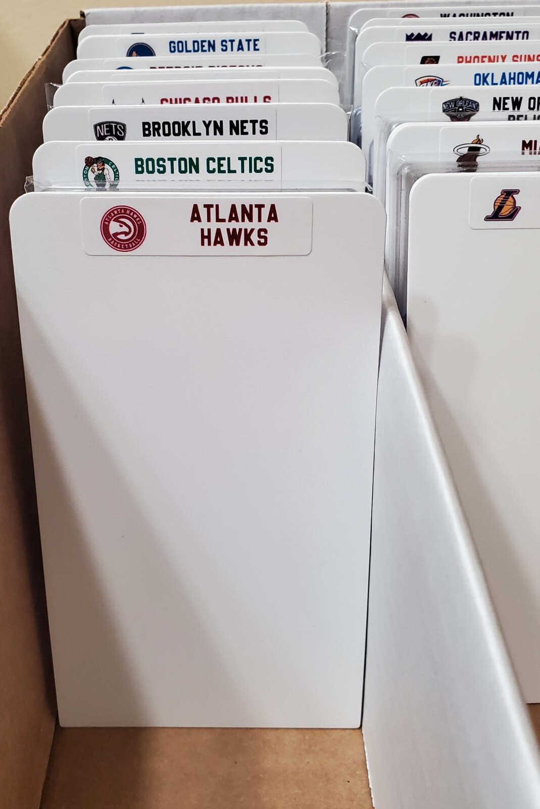 (30) GRADED Slab & Sports Card Dividers with 30 FREE NBA Teams Logos Labels