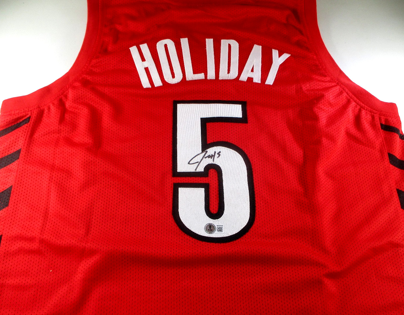 Jrue Holiday / Autographed Portland Trail Blazers Custom Basketball Jersey / BAS