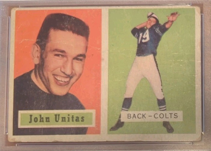 1957 Topps – Johnny Unitas #138 (RC) PSA 1