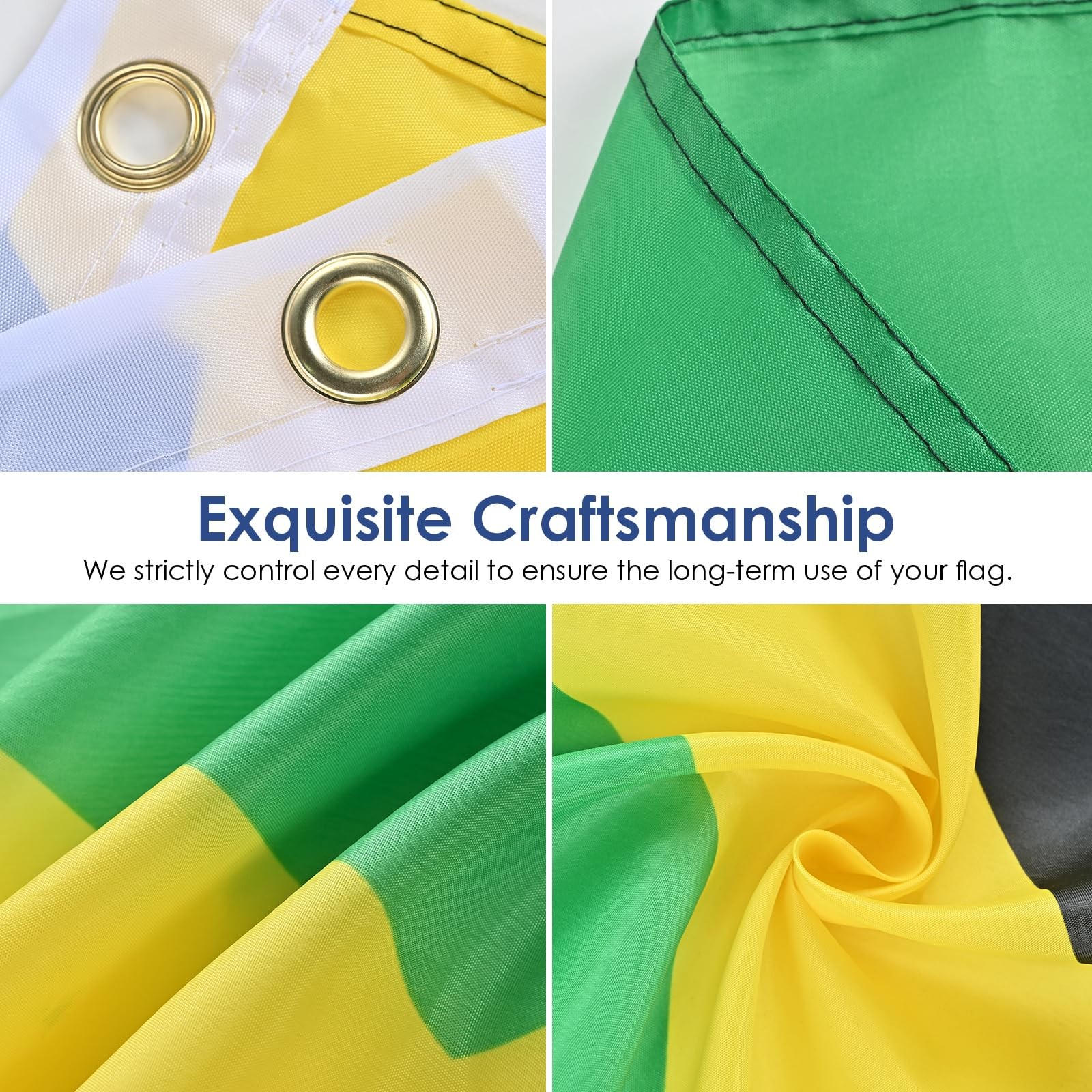 AhfuLife Jamaica Flag Jamaican 3×5 Ft, Large 1 Pcs,