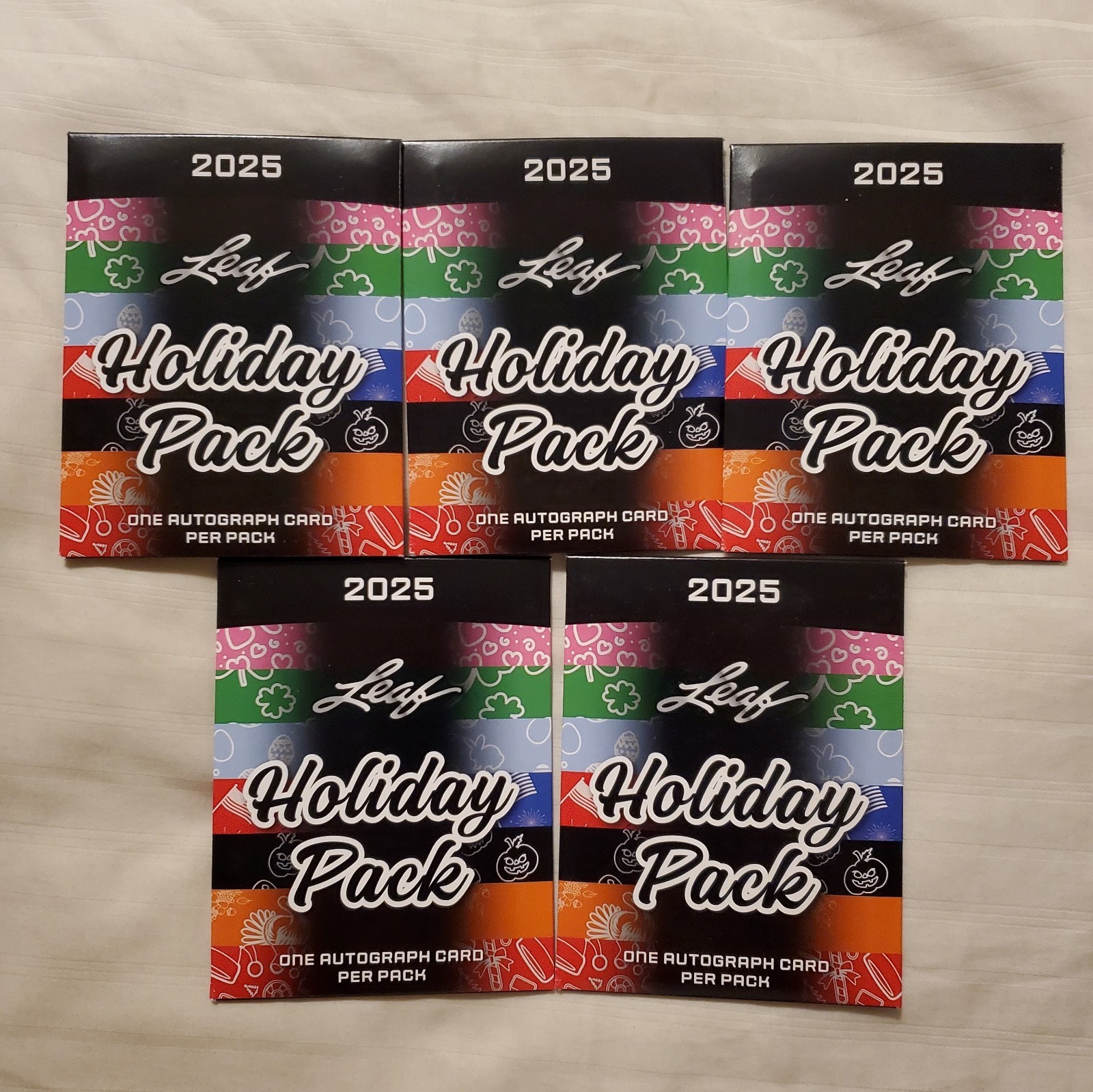 2025 Leaf Sealed Holiday Pack- One Autograph Per Pack – Lot of 10 Packs