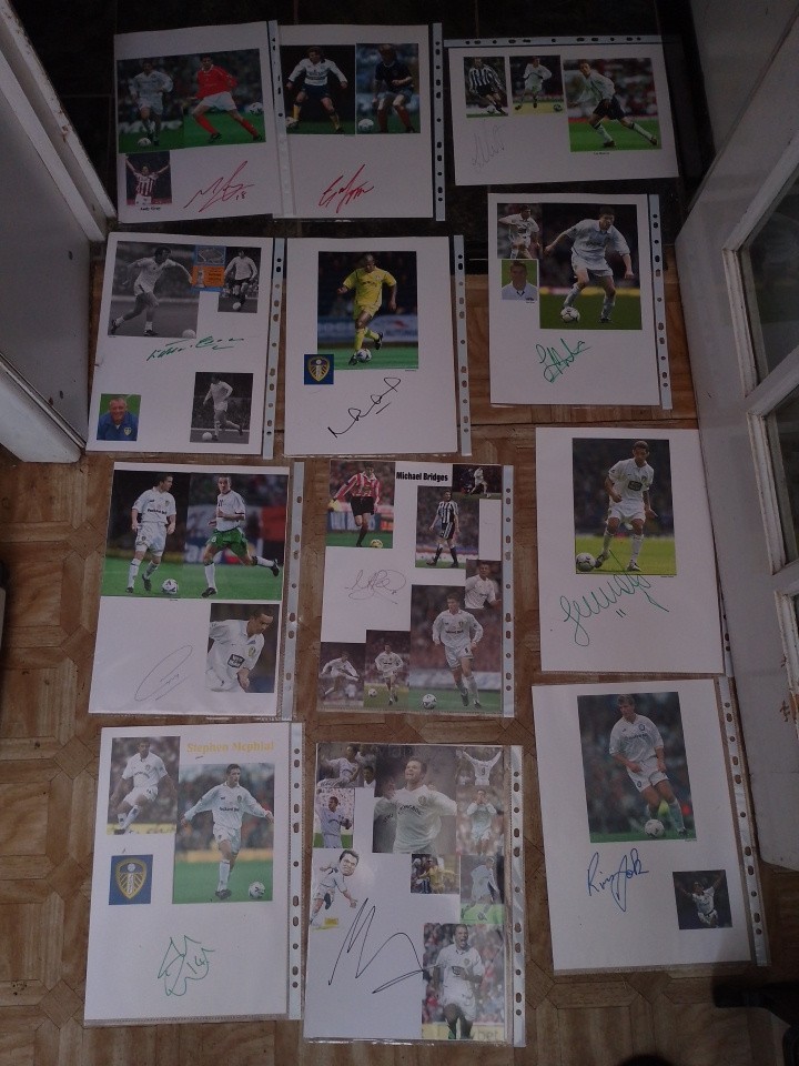 Signed Leeds United Pictures Ex Players £6 Each