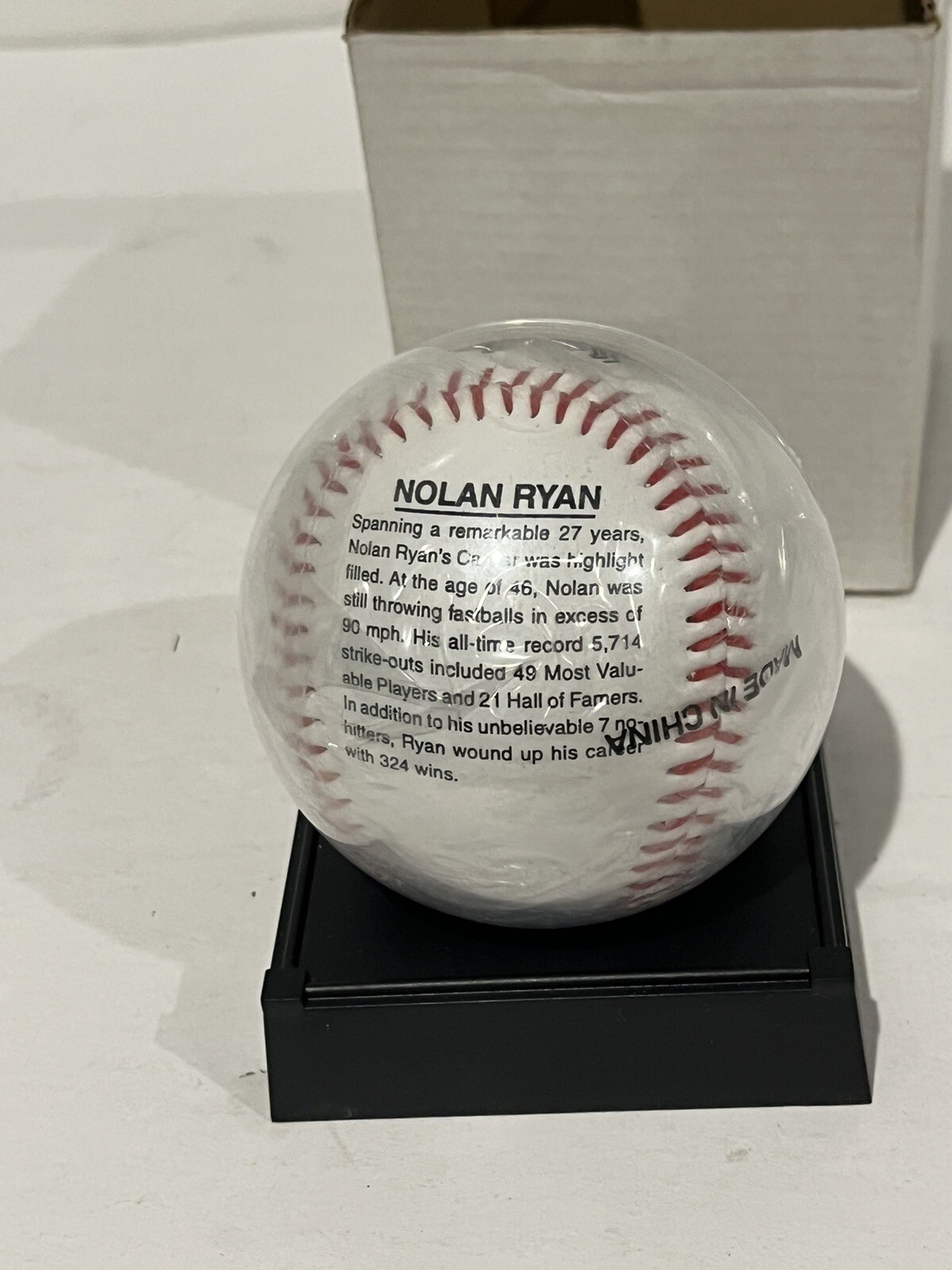 Nolan Ryan Facsimile Autographed Portrait Ball All Star Marketing Vintage New