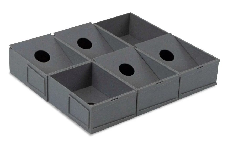 (6 Cells/Pack) BCW Modular Sorting Tray – Combinable Cells with Adjustable Bases