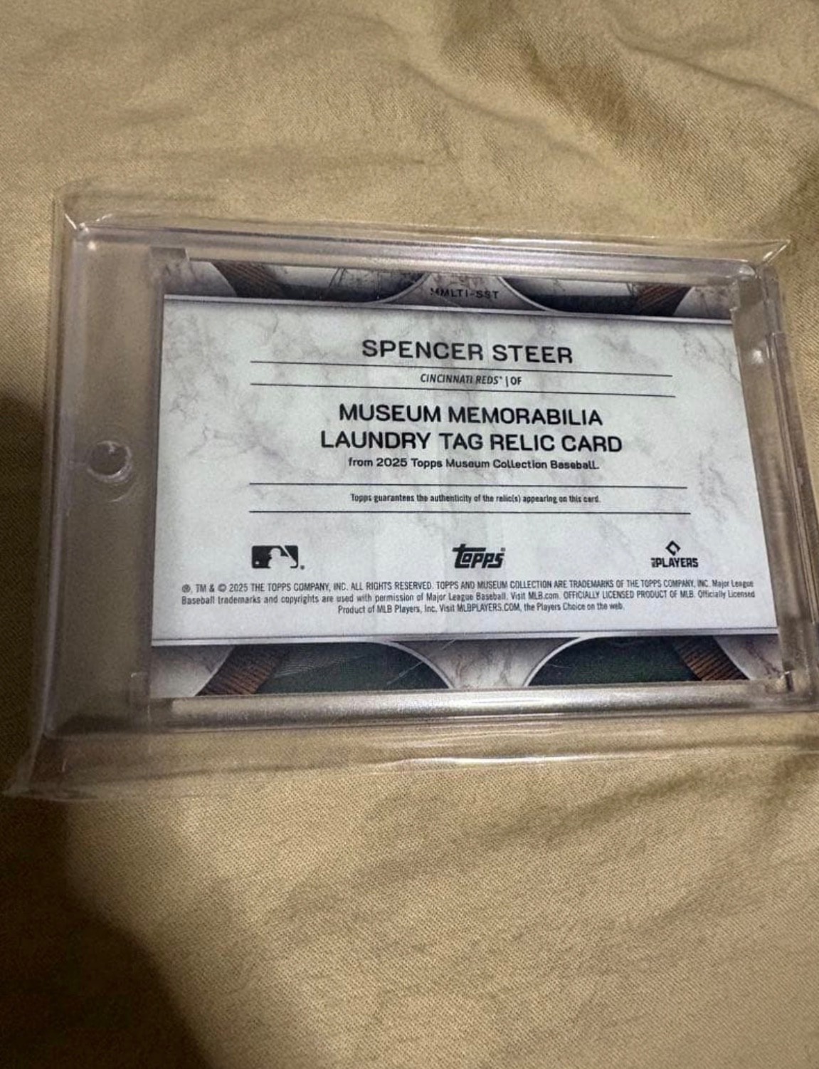 2025 topps museum spencer steer 1/1
