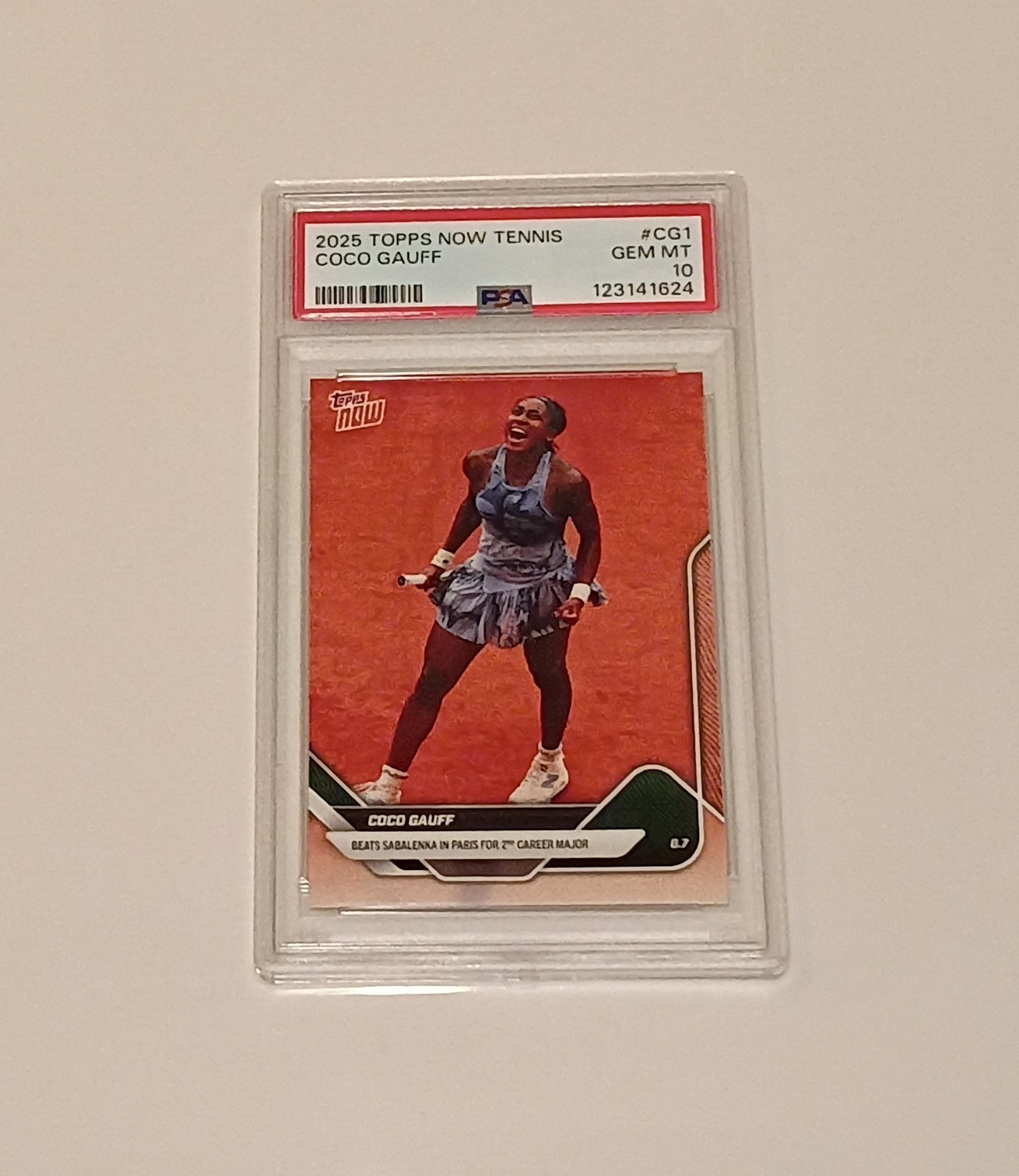Coco Gauff,2025 Topps Now Tennis #CG1..PSA 10 💎