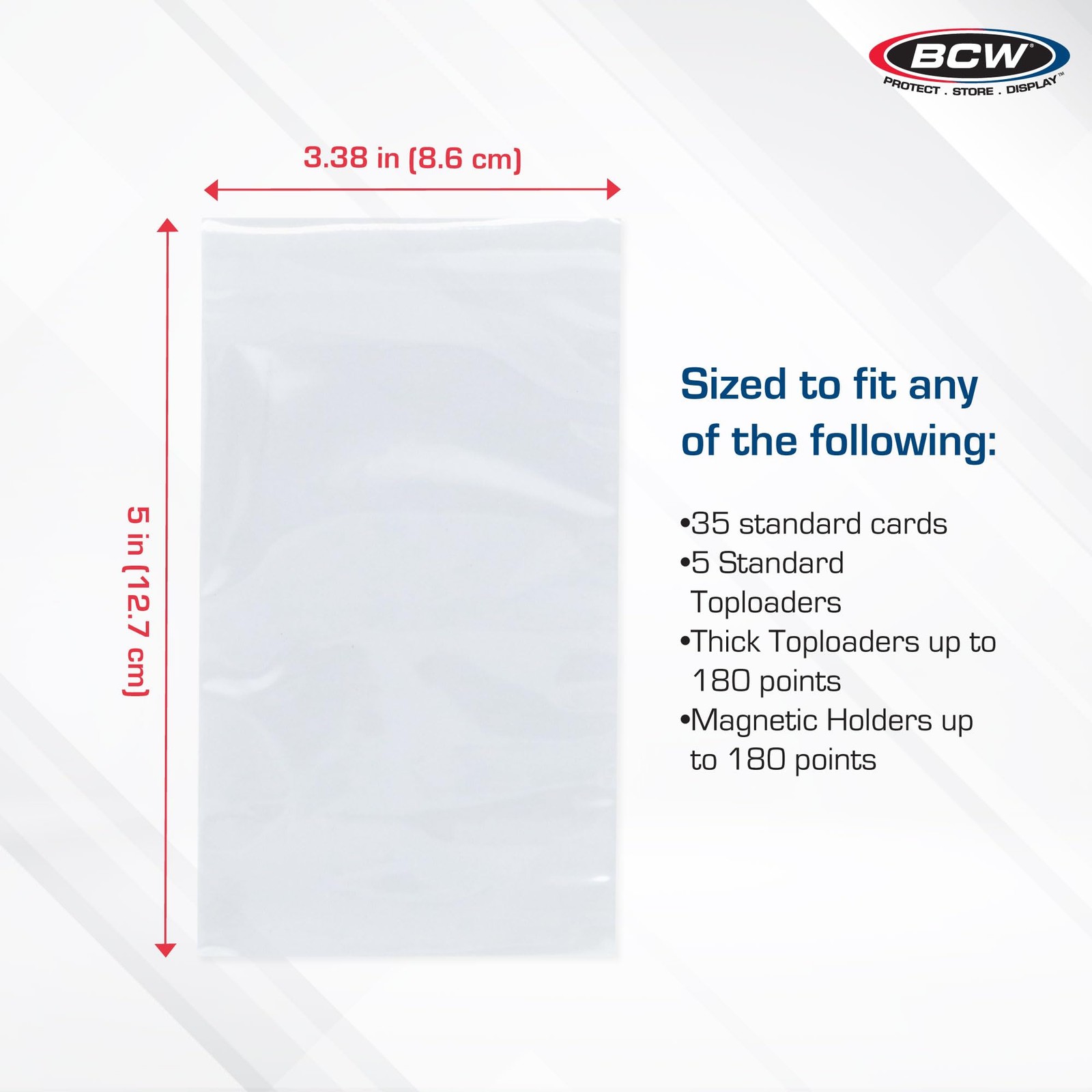 Trading Card Bags 1000 Count Clear Resealable Team Set BCW Holds Loose Cards