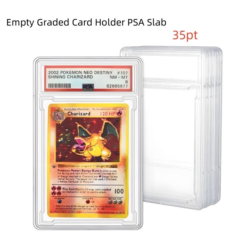 25-100Pack Empty Graded Card Holder PSA Style Slab Case For Pokemon 35PT Cards