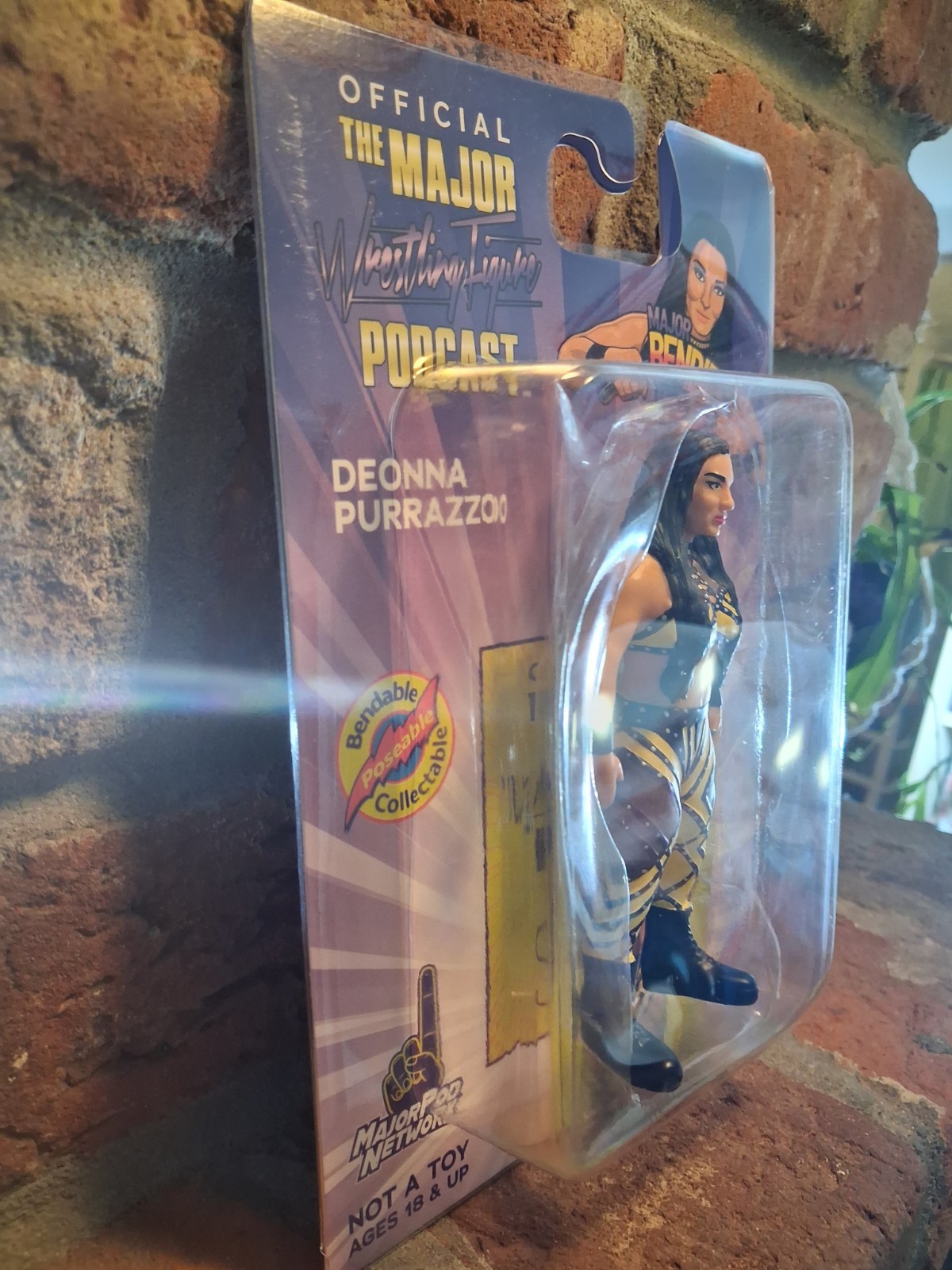 Major Bendies Deonna Purrazzo Figure Major Wrestling Podcast Series V Card WWE 5