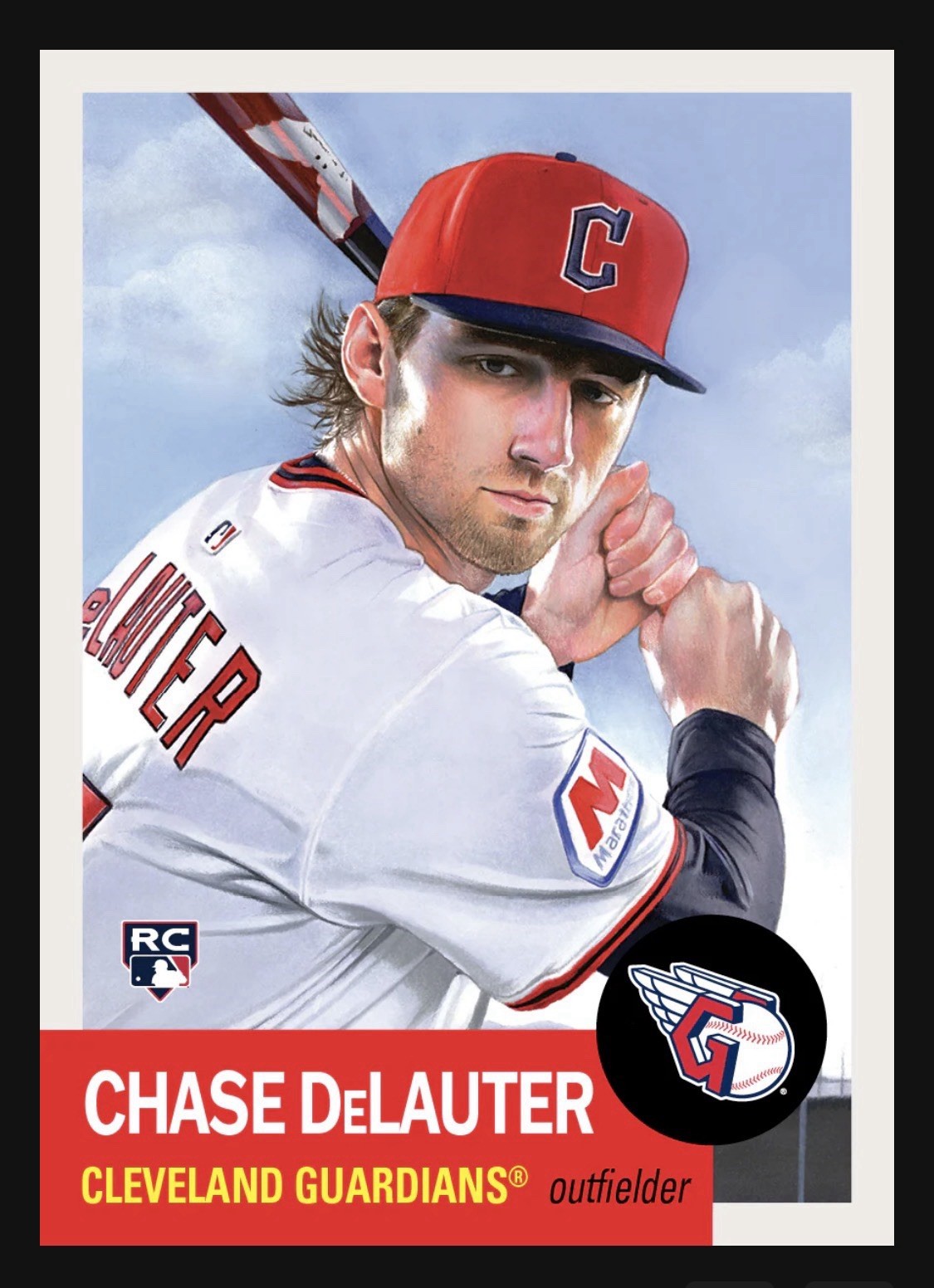 Chase DeLauter 2026 Topps Baseball MLB Living Set #931 – RC Guardians PRESALE