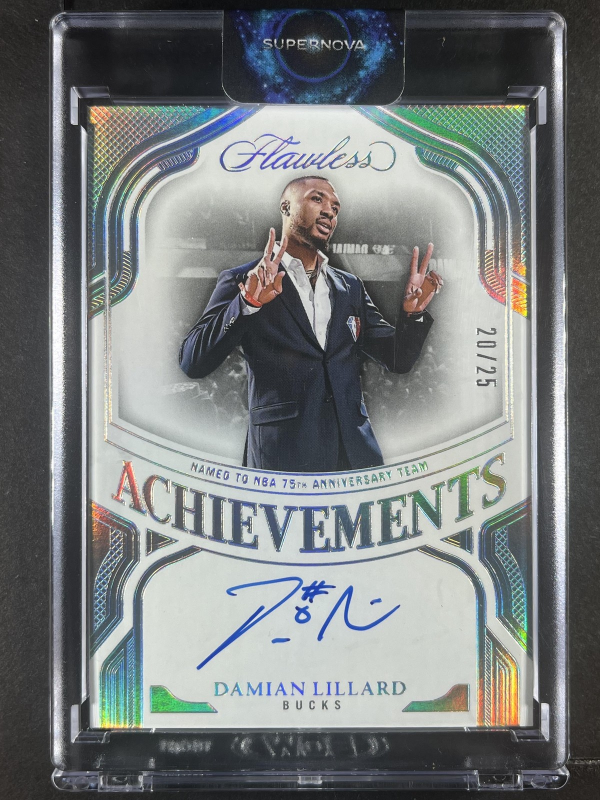 2024 Panini Flawless #FAC-DLB Damian Lillard Achievements Auto #/25 250017