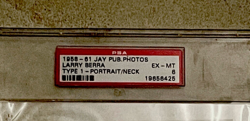 Yogi Berra Type 1 Photo Jay Publishing 1958 -61 PSA