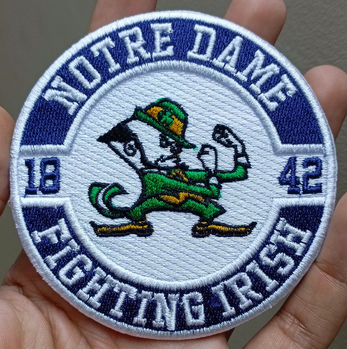 Notre Dame Fighting Irish NCAA Team Logo Iron On Patch – Sew Patch – Embroidered