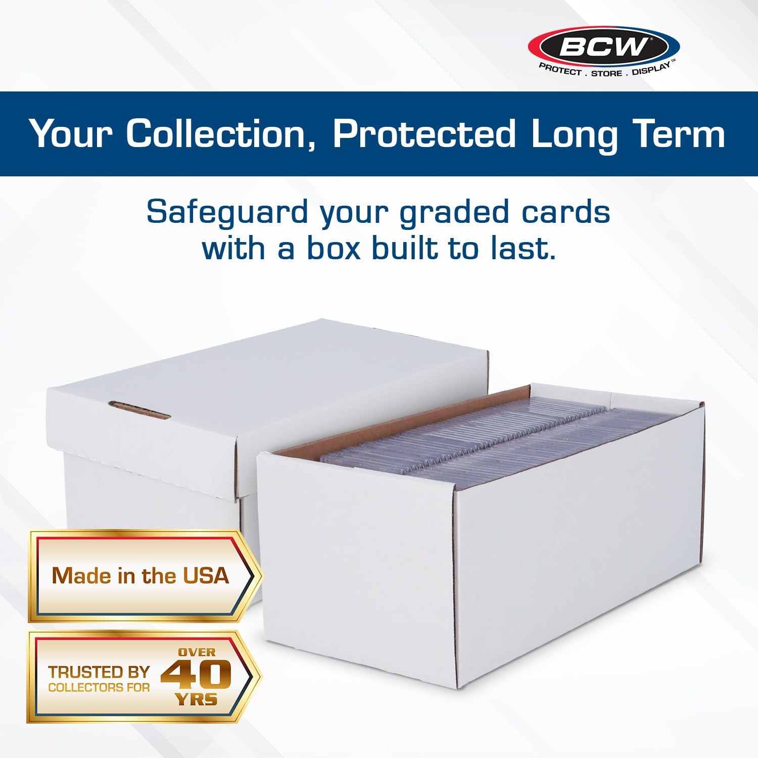 Graded Shoe Box for 300 Toploaders & 100 Graded Cards – Perfect Storage Solution