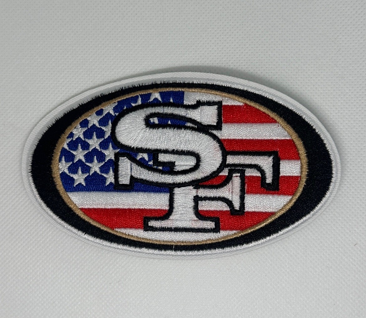 San Francisco 49ers 5” X 3” Flag Iron On Embroidered Patch