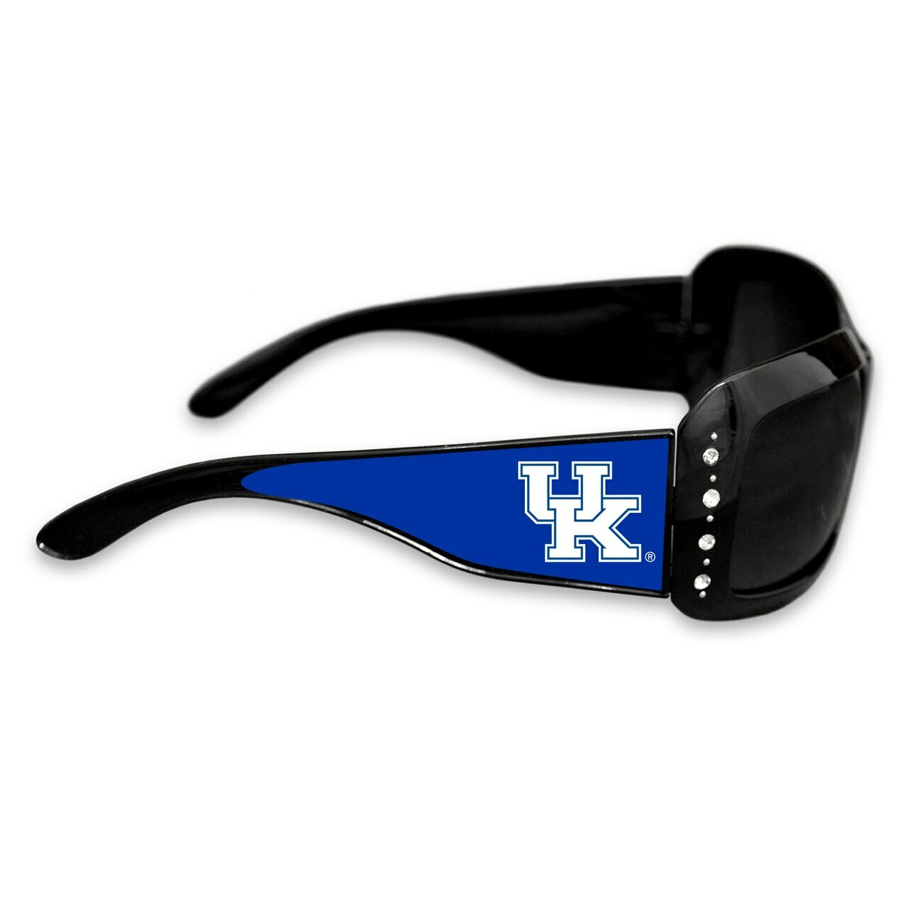 Kentucky Wildcats Black Sunglasses with Logo and Crystal Clear Rhinestones