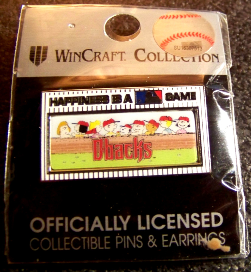 2014 Peanuts Happiness MLB Game pin Arizona Diamondbacks Snoopy Charlie Brown