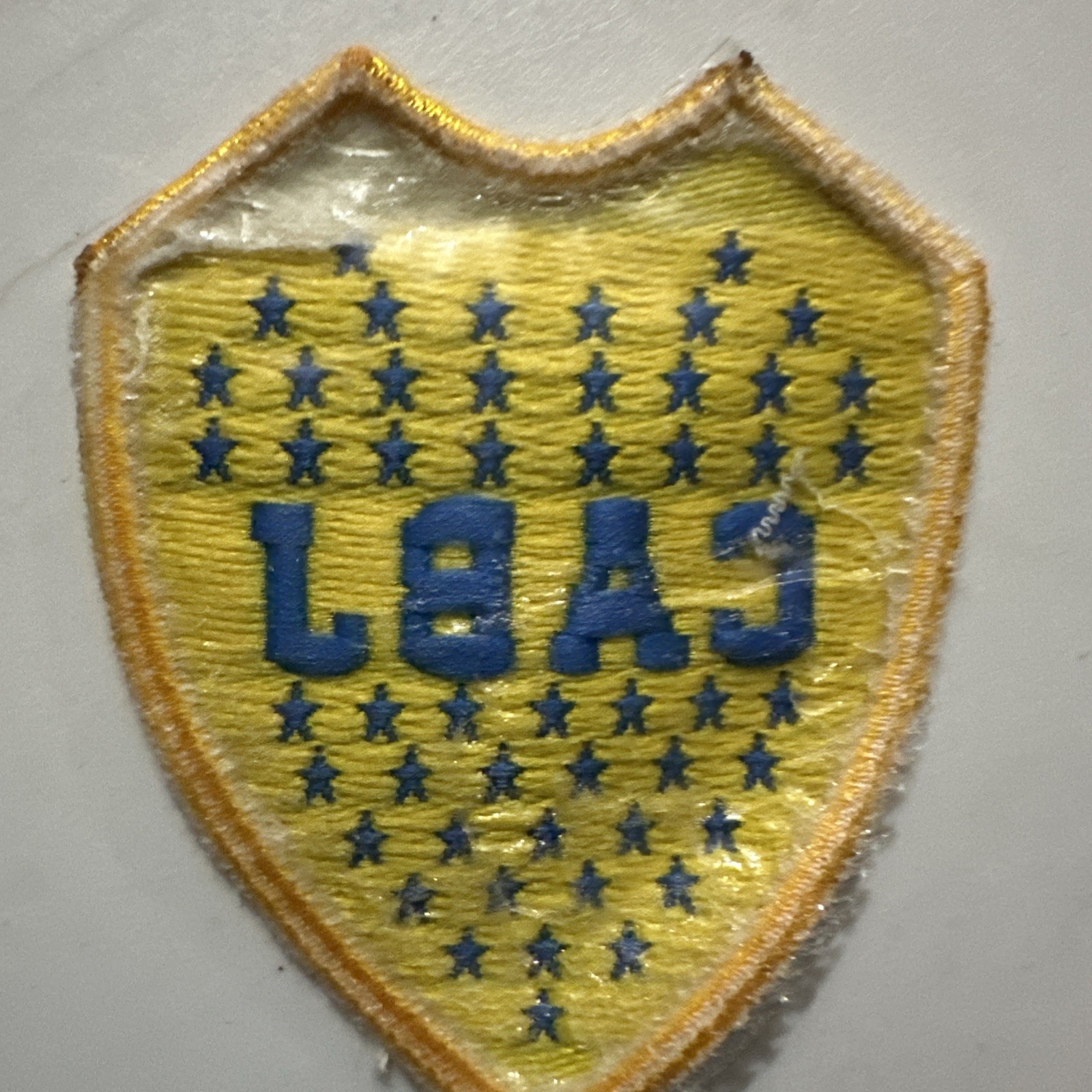 BOCA JUNIORS FABRIC Patch 3 Inches Vintage Iron On See SOCCER Argentina
