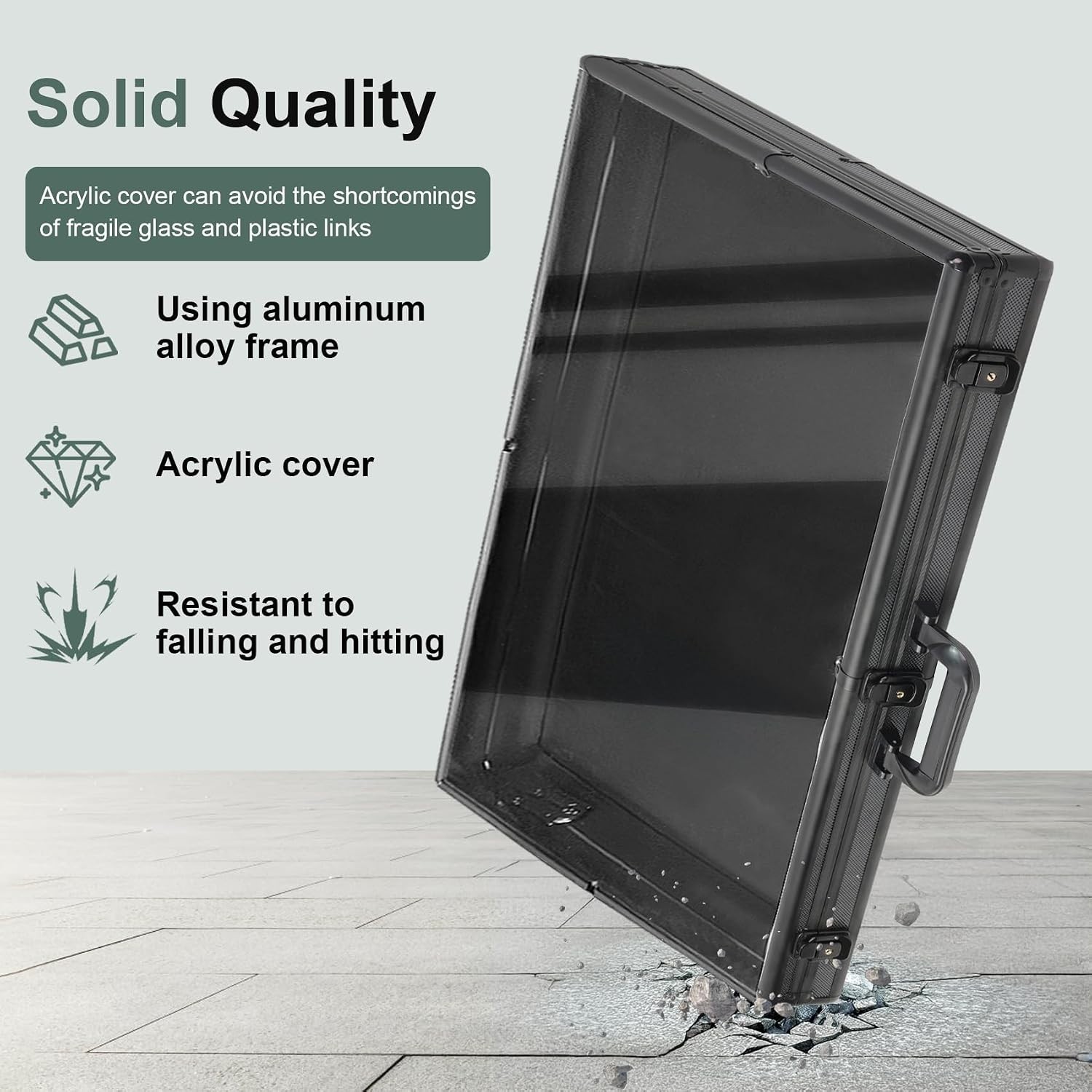 Acrylic-Covered 34 in x 22 in Aluminum Display Case for Sports & TCG Collection