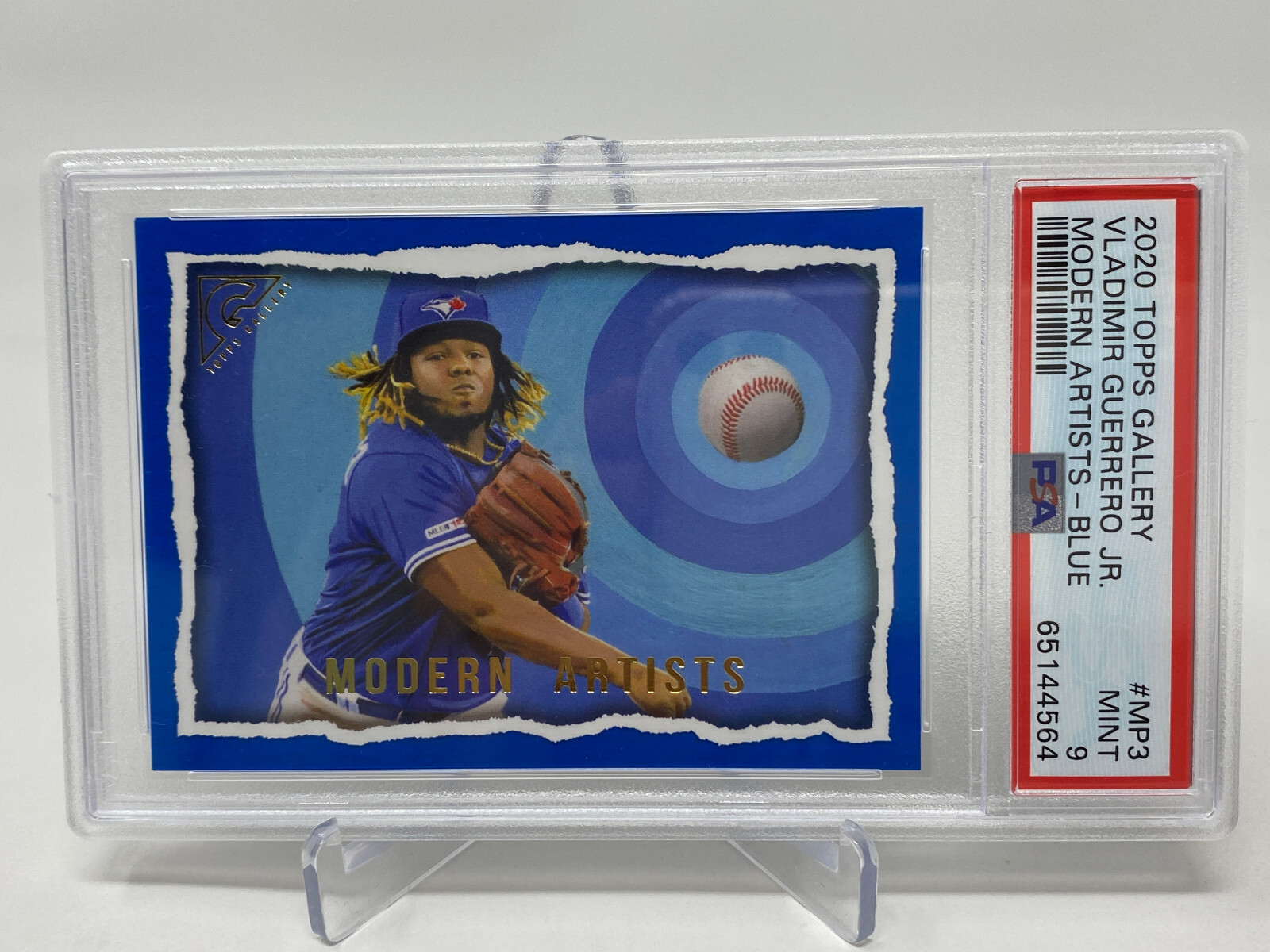 2020 Topps Gallery #MP3 Vladimir Guerrero jr Modern Artists Blue #26/99 PSA 9