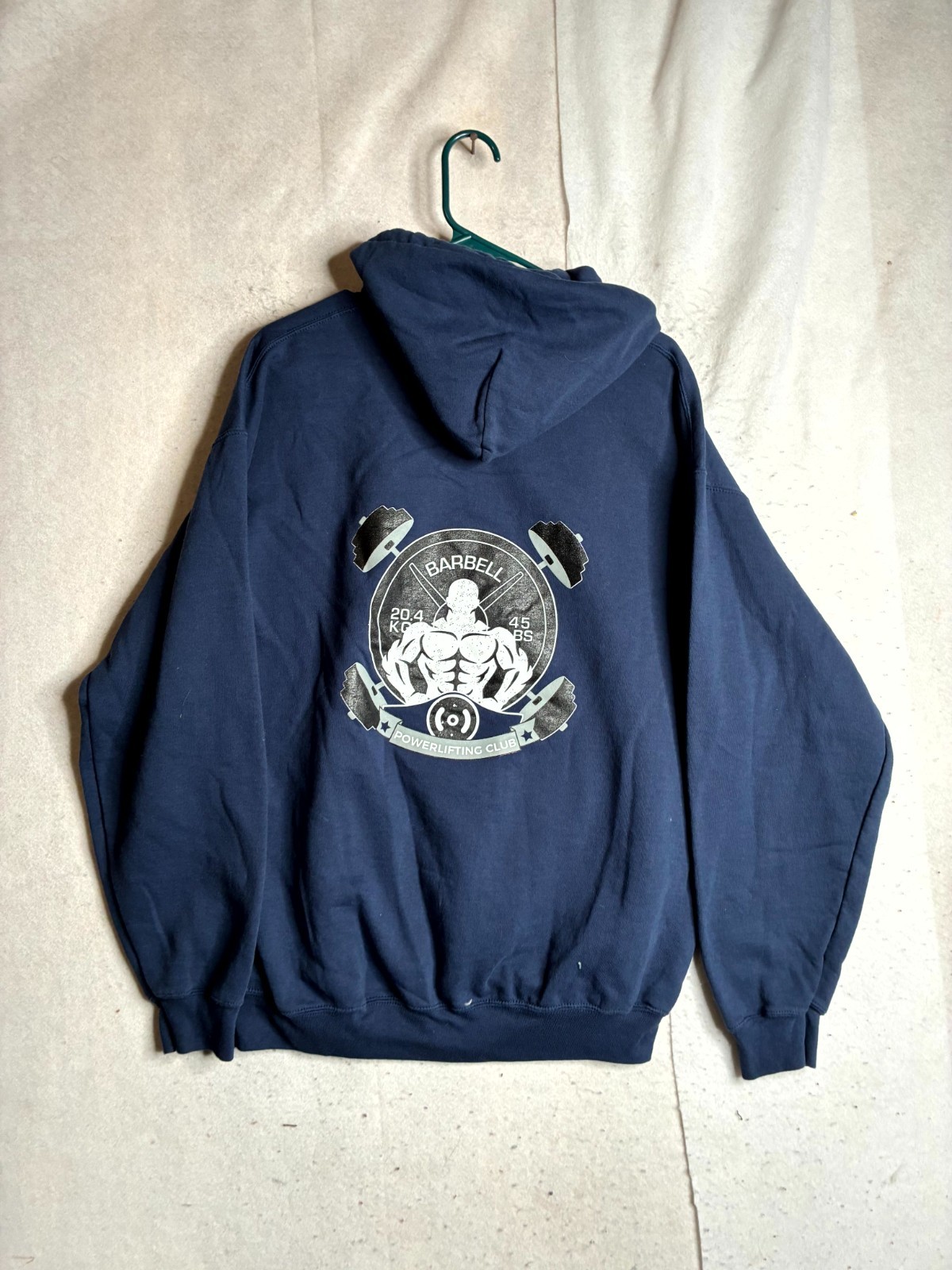 Utah State Aggies Hoodie Mens XL Blue Football NCAA Barbell Powerlifting Club