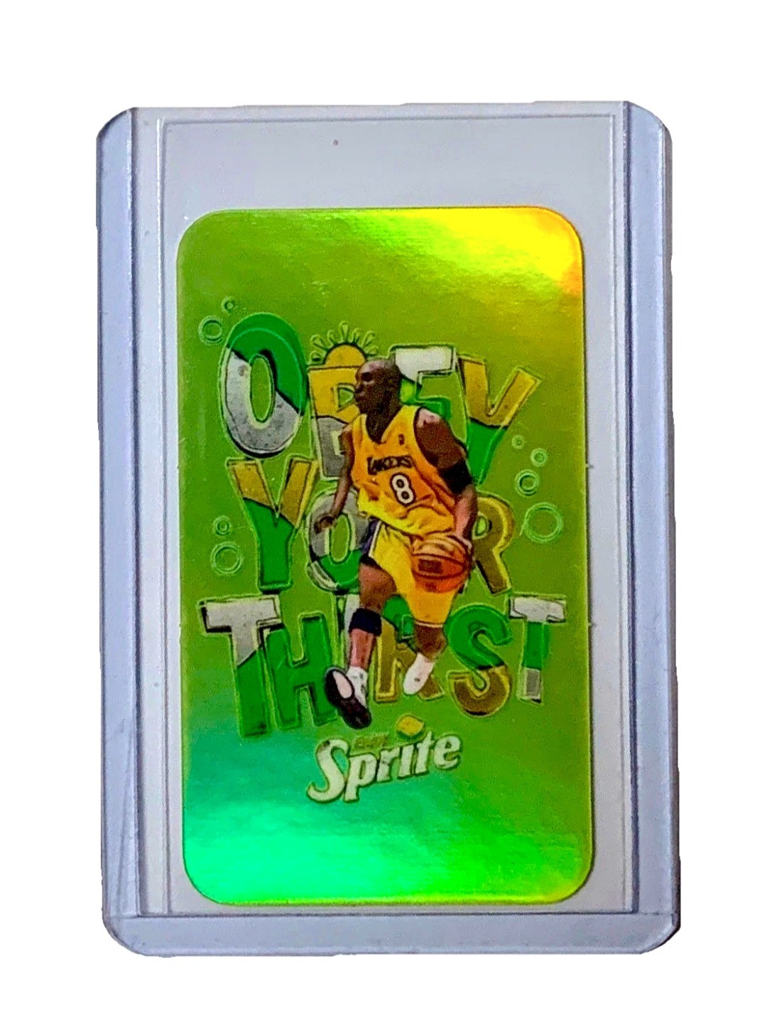Kobe Bryant 2002 Sprite Lime Obey Your Thirst Mini Promo Refractor Card Hof LA