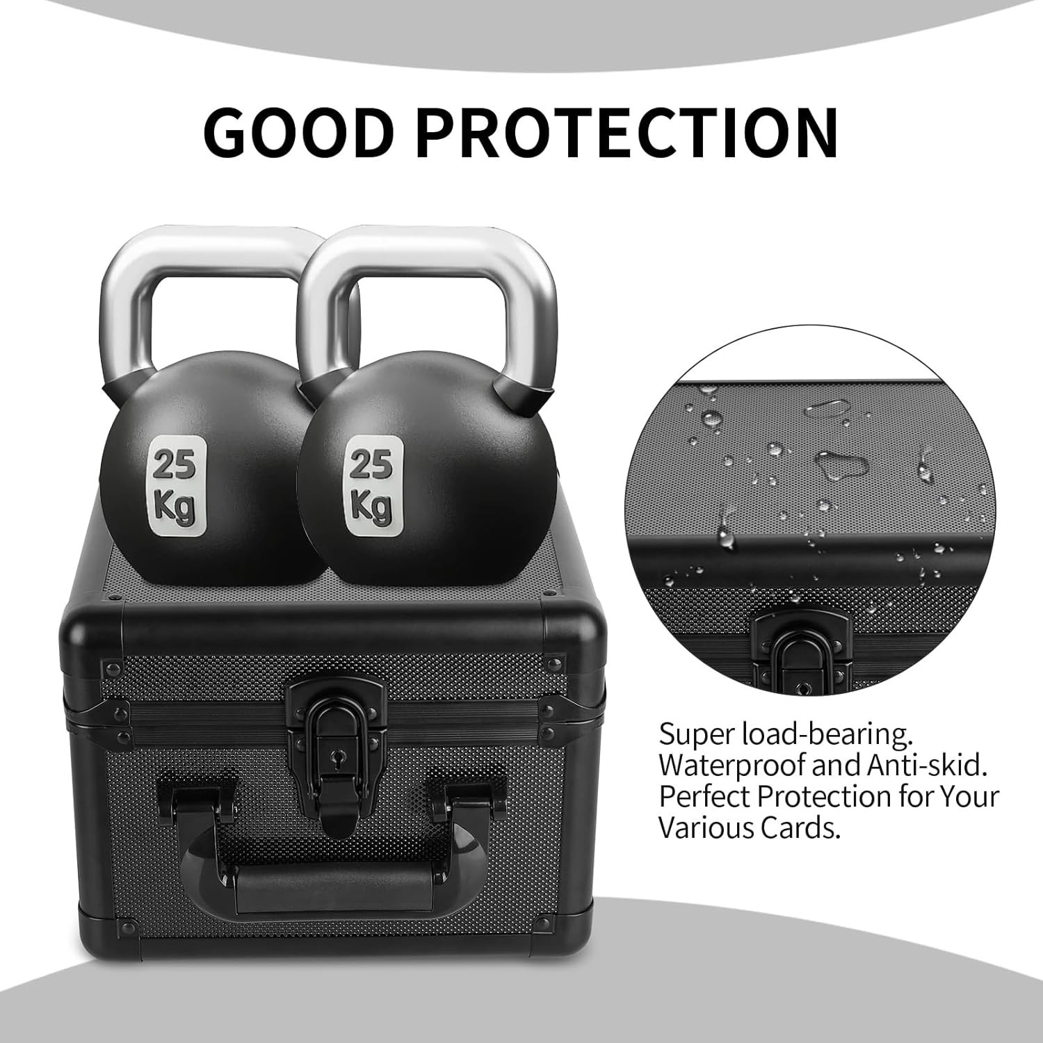 Protective Graded Card Storage Case – 9.5 x 9.5 x 7.1 in, Holds 60+ Cards