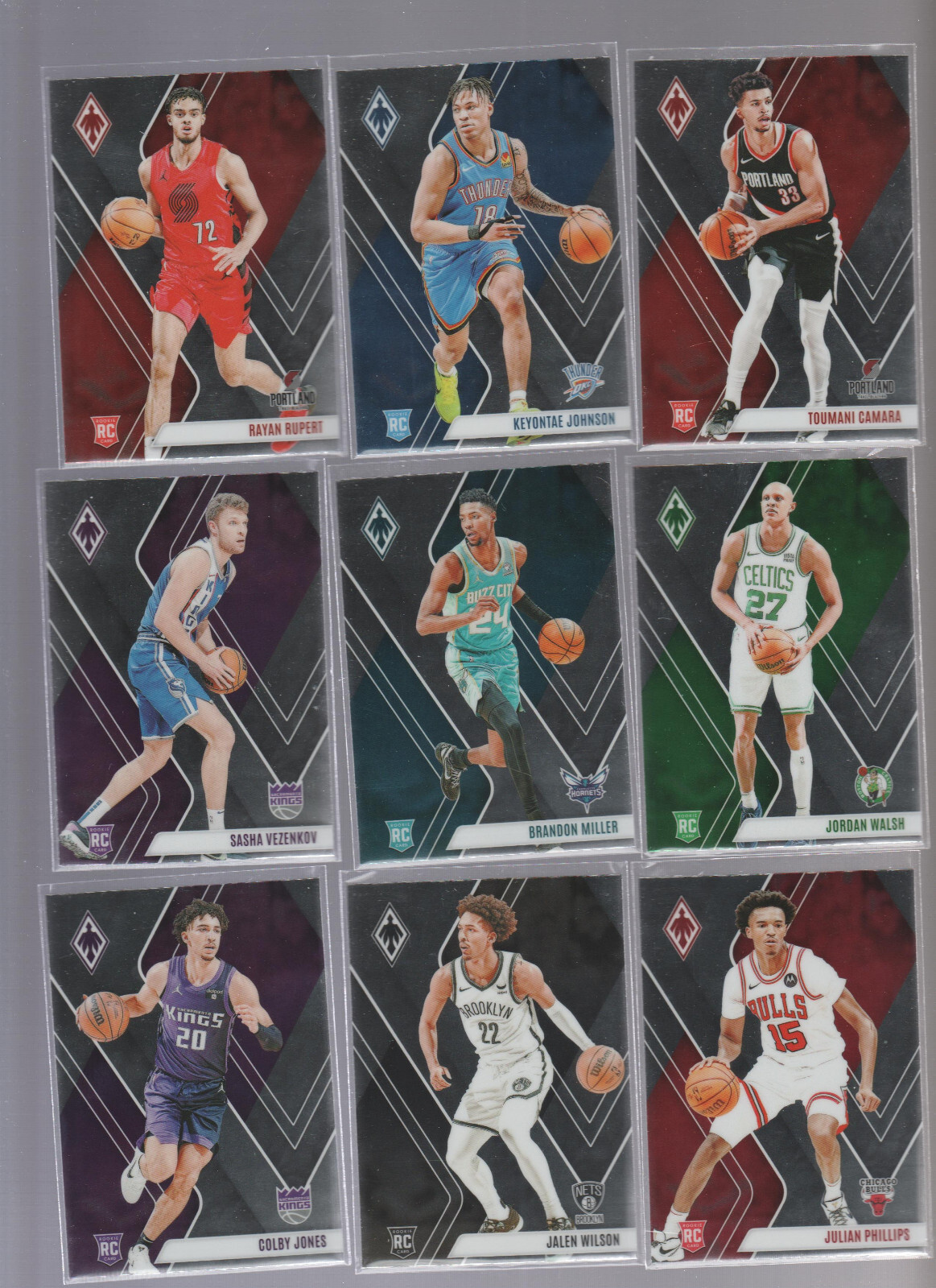 2023 24 PANINI PHOENIX NBA COMPLETE ROOKIE RC SET CARDS 251 – 300 – WEMBANYAMA