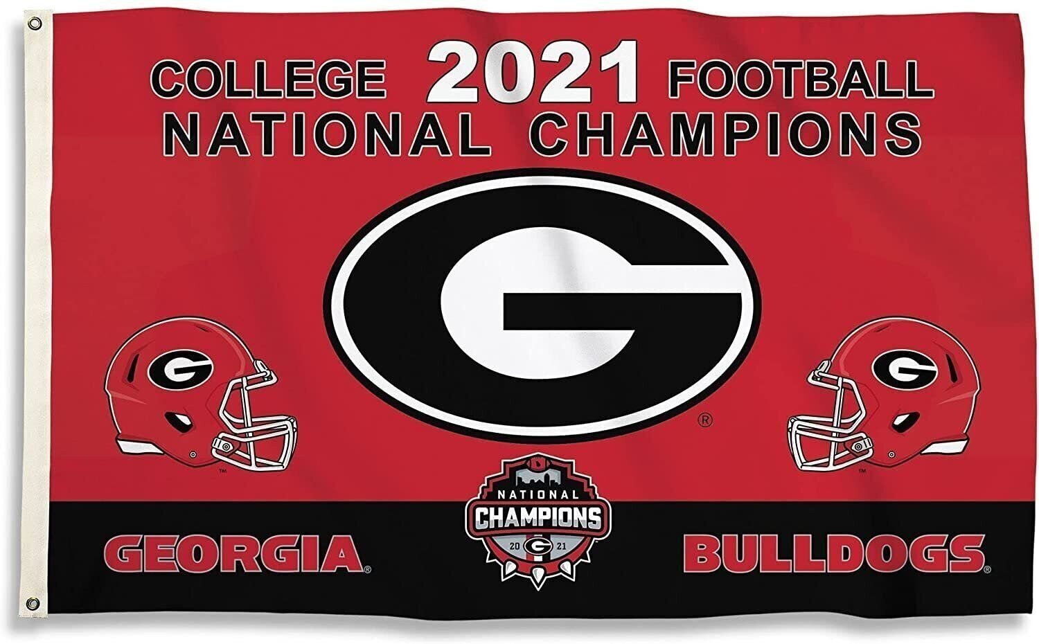 University of Georgia Bulldogs 2021 Championship Premium 3×5 Feet Flag…