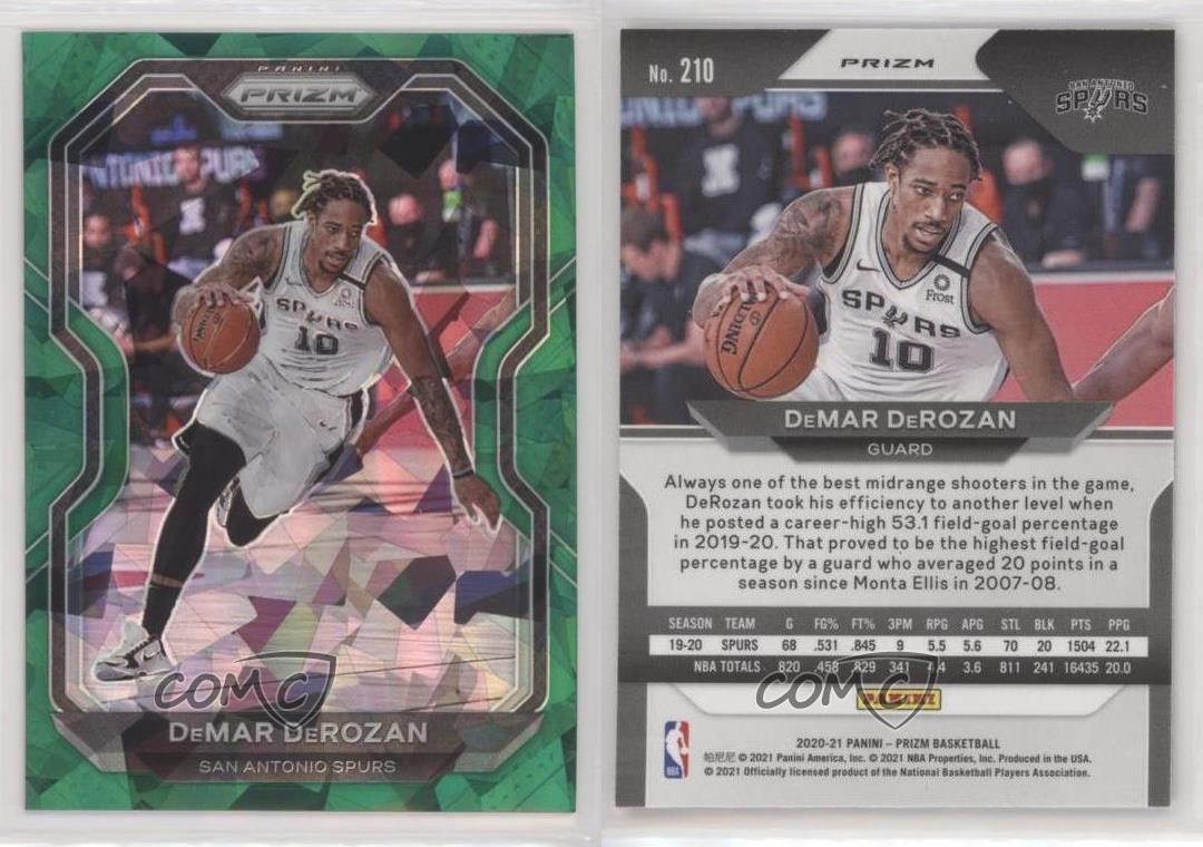 2020-21 Panini Prizm Green Ice Prizm DeMar DeRozan #210 11ct