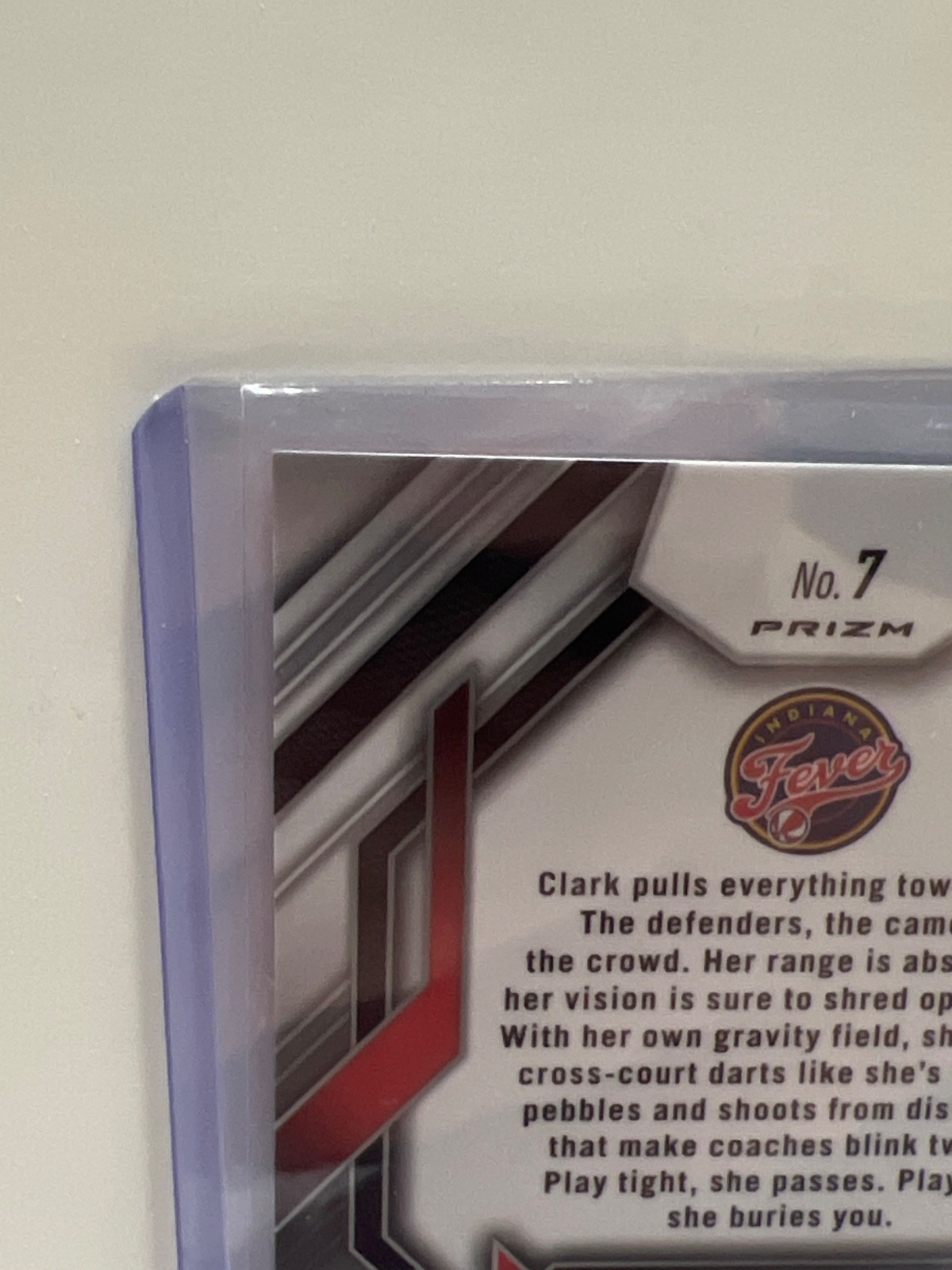 2025 Panini Prizm WNBA Caitlin Clark Fearless Orange Pulsar #7 22/75 Jersey Matc