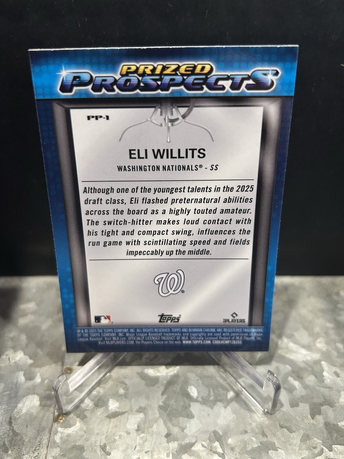 Eli Willits 2025 Bowman Chrome Mojo Refractor Prized Prospects Insert #PP-1🔥🔥