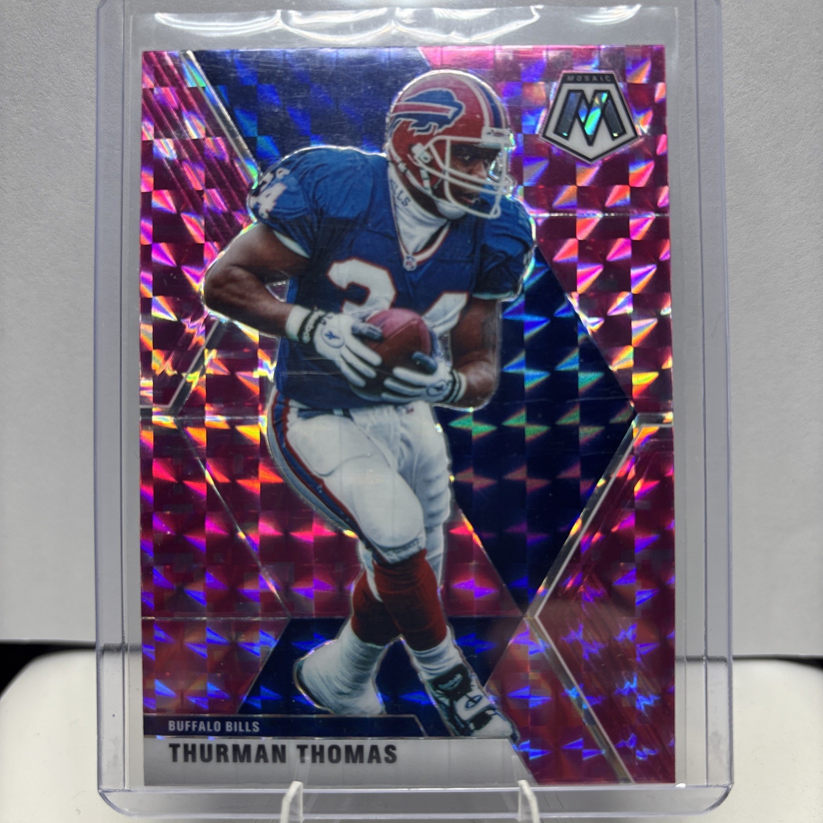 2020 Panini Mosaic – Thurman Thomas #32 pink Mosaic Prizm